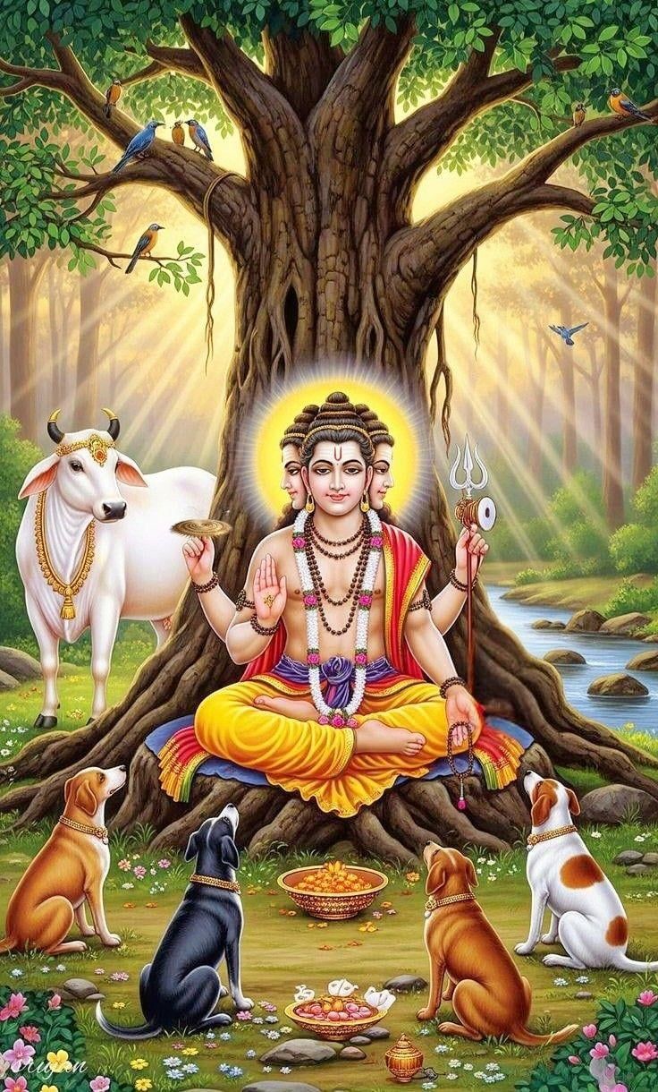 736x1220 Which is correct iconography of Guru Dattatreya for home mandir ?