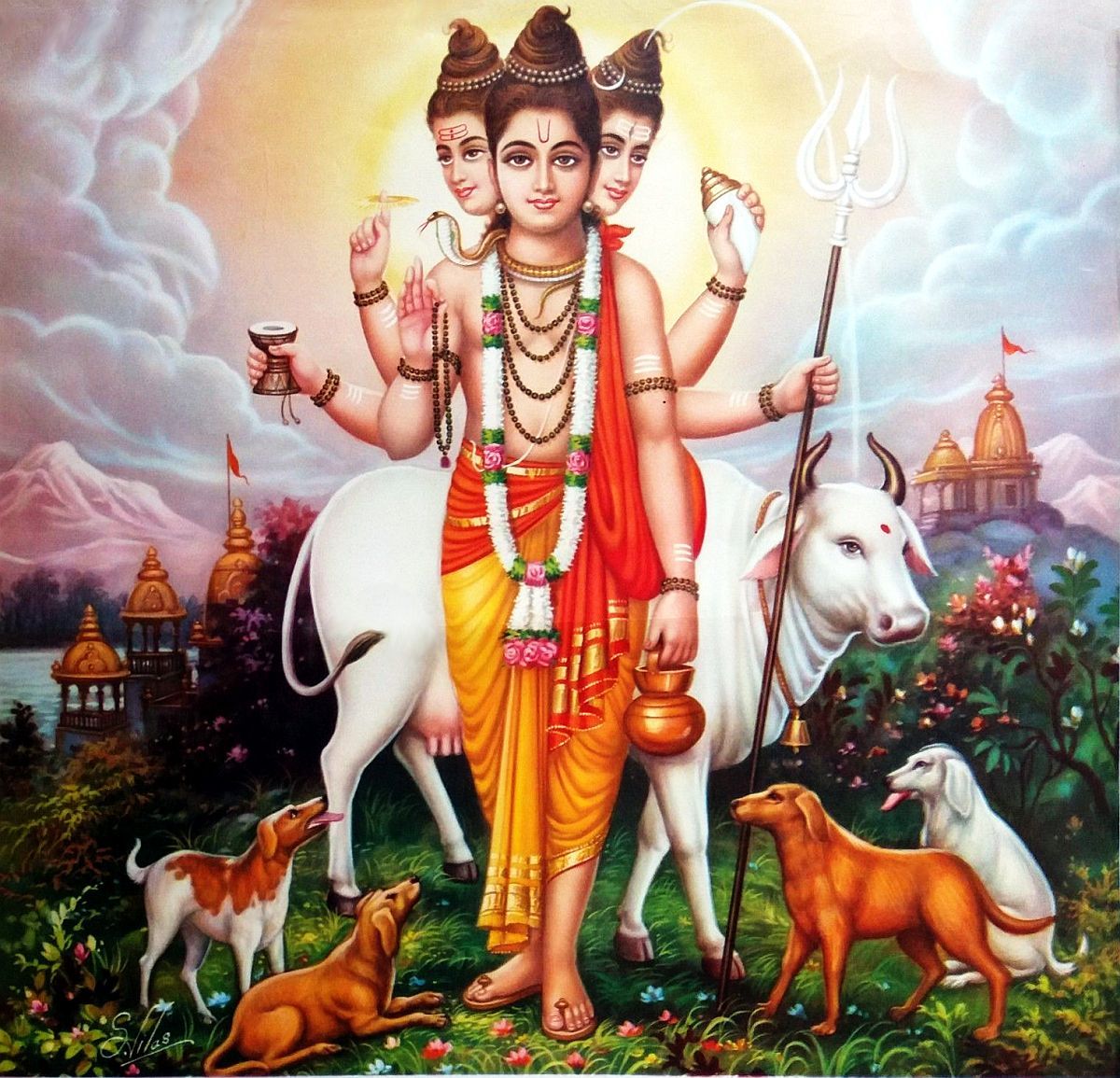 1200x1155 Shri Dattatreya Image
