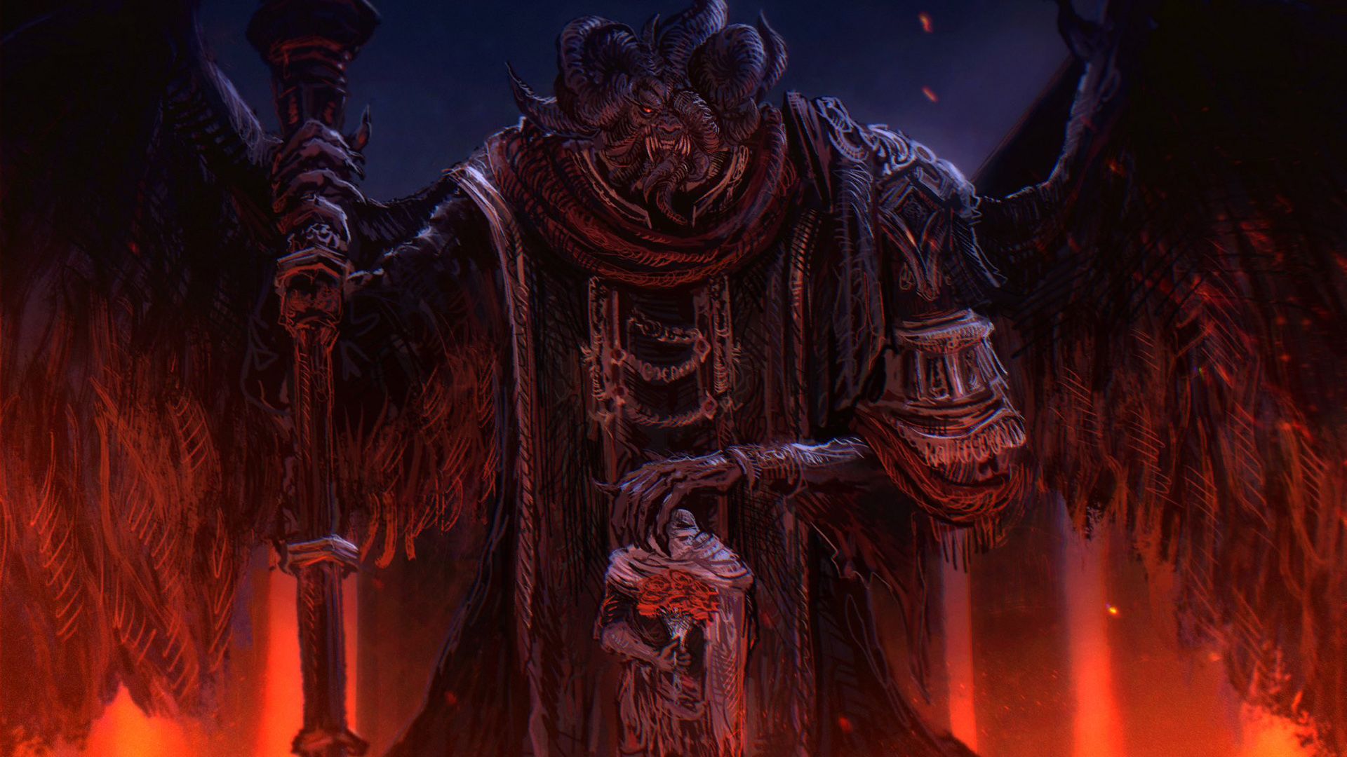 1920x1080 The Tarnished Queen Marika the Eternal Godfrey Queen Rennala Elden Beast HD Elden Ring Wallpaper