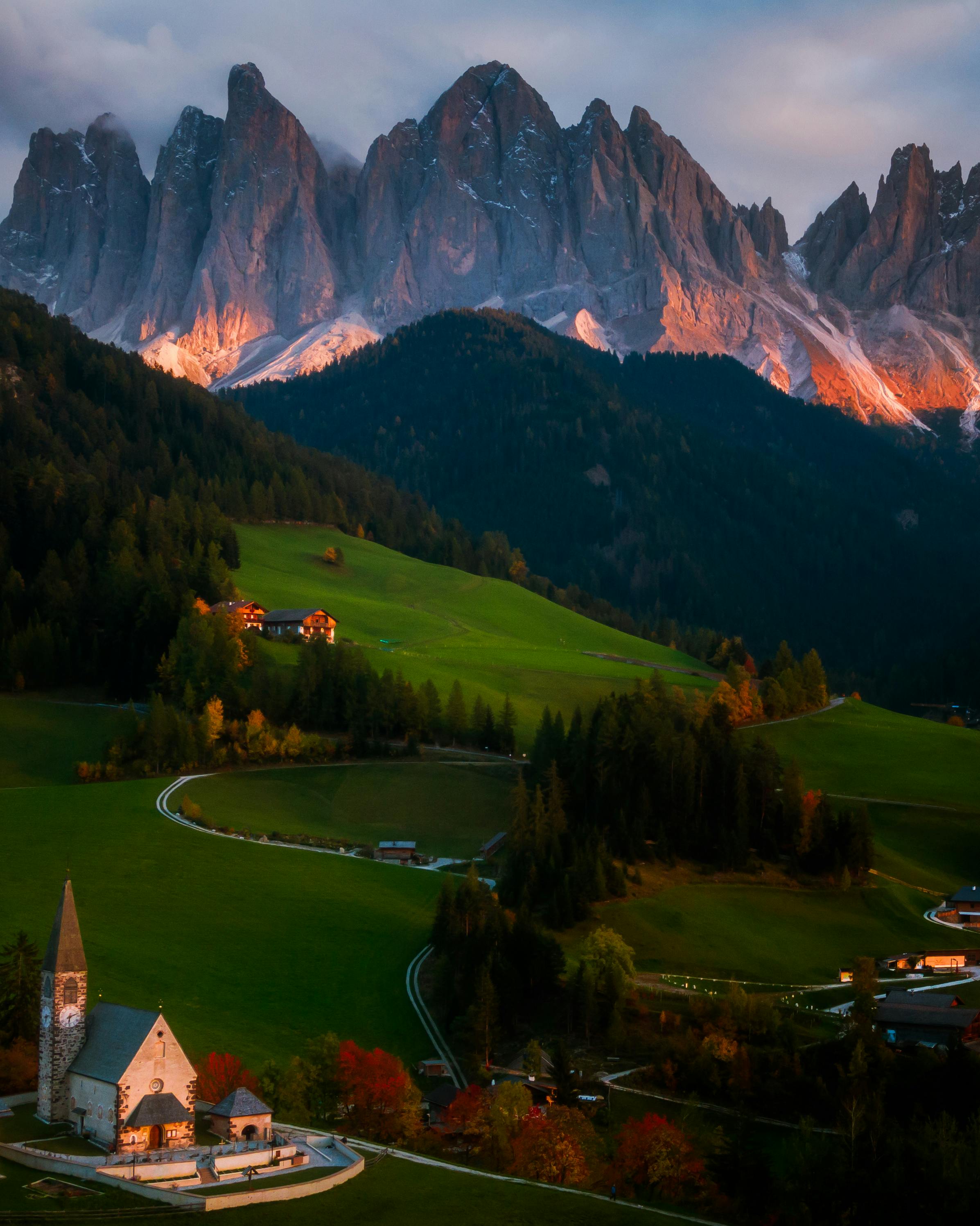 2394x2992 Scenic View of Mountains and Village · Free