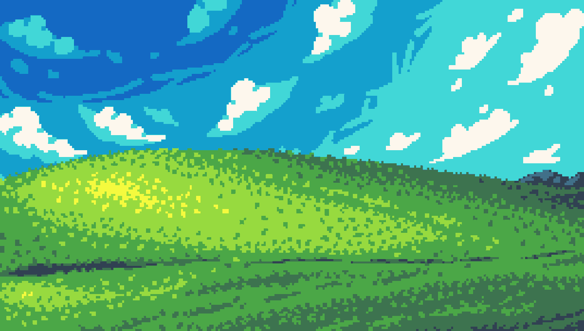 1200x681 windows XP wallpaper ''Bliss'' pixel art i made a while ago (#ドット絵 #Pixelart #Windows #windowsxp #Wallpaper #Bliss)