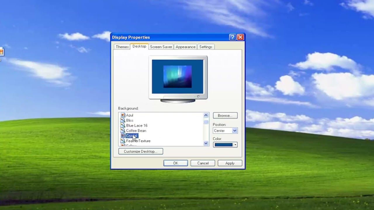 1280x720 Windows XP: How To Change Desktop Background Wallpaper