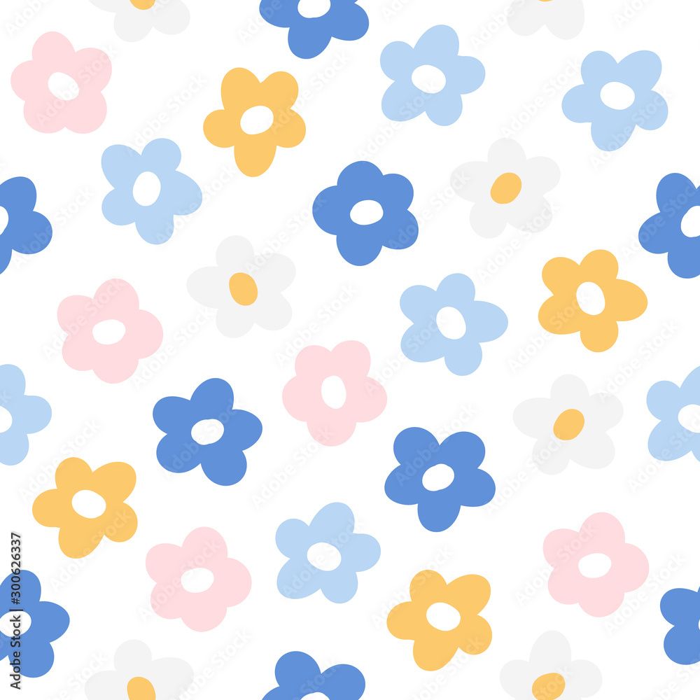1000x1000 Flowers seamless background repeating pattern, wallpaper background, cute seamless pattern background Stock Vector
