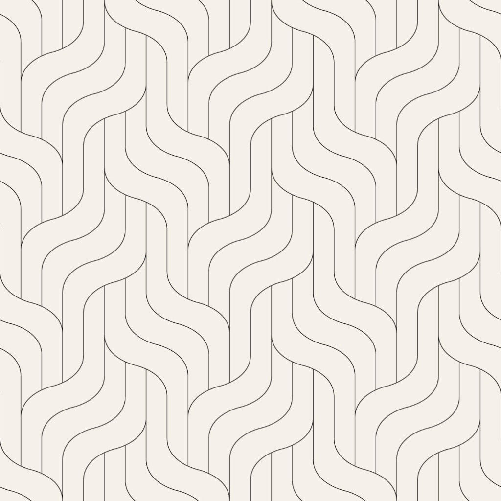 1024x1024 Wavy Pattern Wallpaper Mural. Modern Wall Art