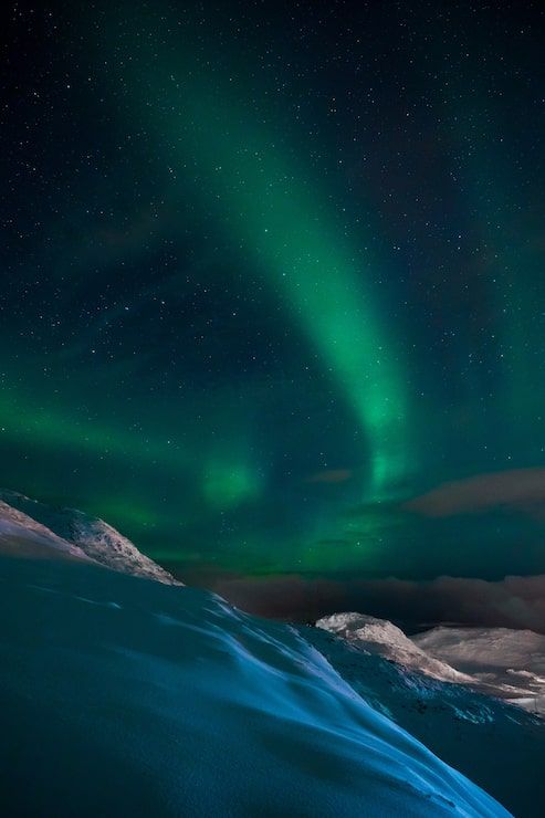493x740 Winter Background With Aurora Photo Free High Quality Picture