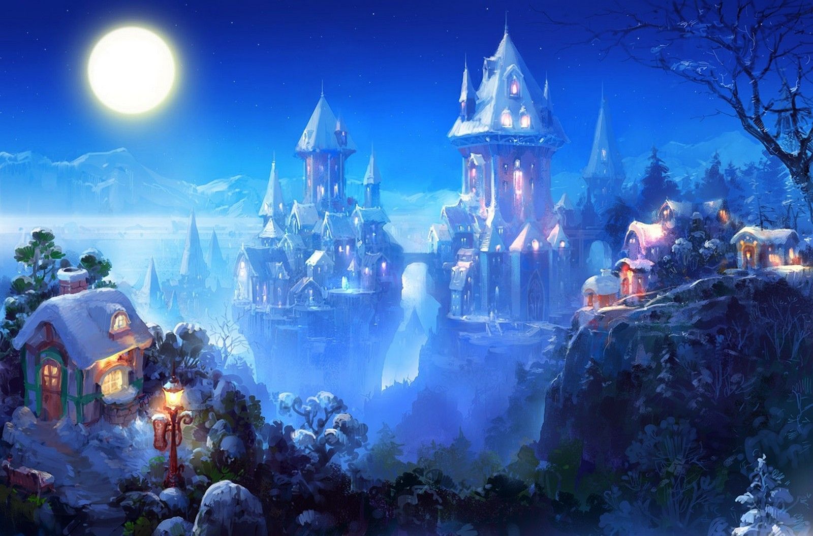 1600x1055 Blue Castle Wallpaper