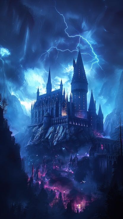 415x740 Blue castle background Image