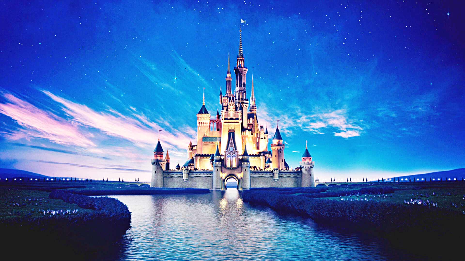 1920x1080 Blue Castle Wallpaper