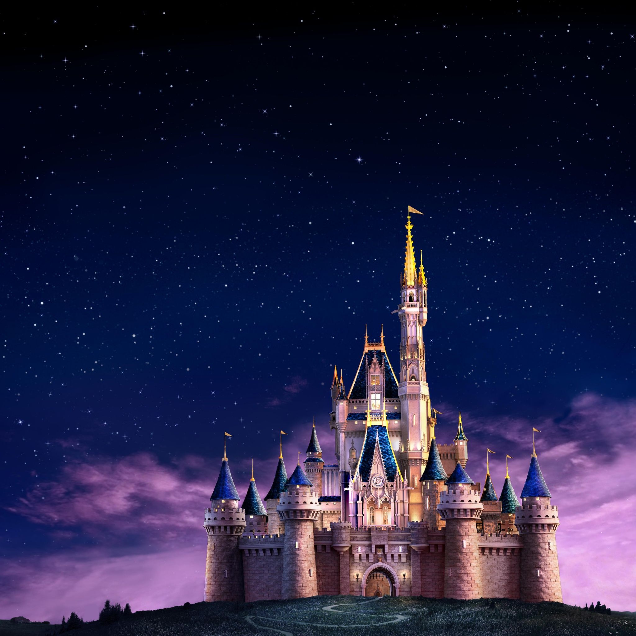 2048x2048 Cinderella Castle Wallpaper 4K, Walt Disney World
