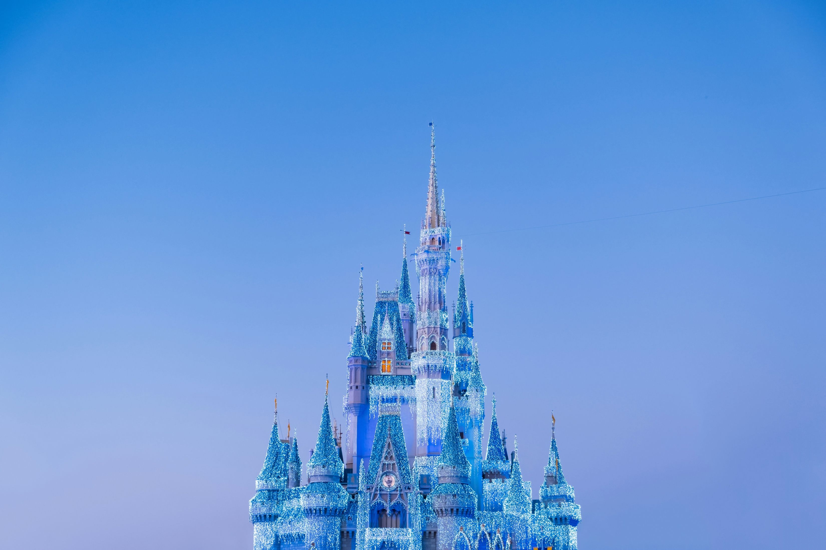 3300x2199 Disney Disneyland Castle Blue Sky