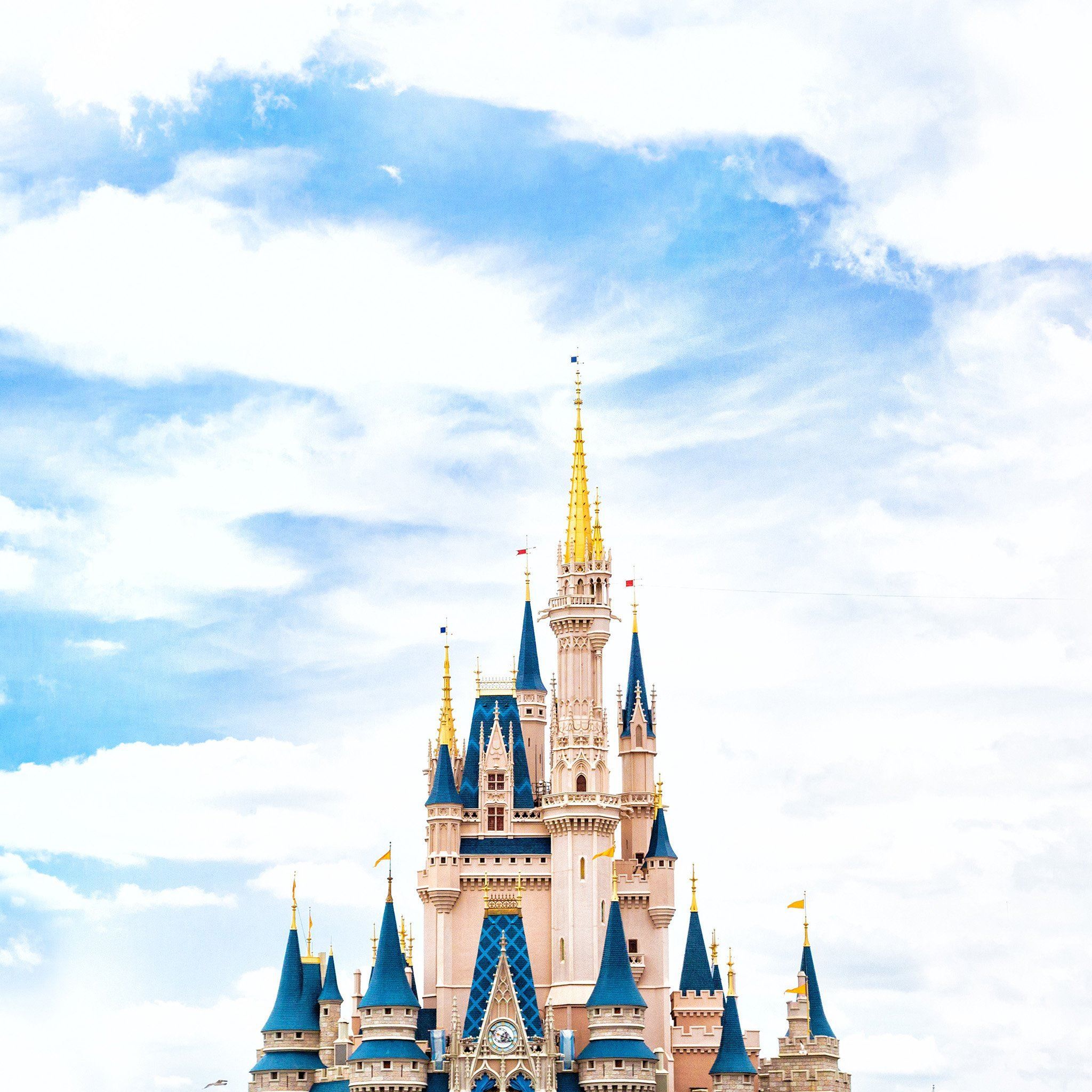 2048x2048 Disney World Castle Sky iPad Air Wallpaper Free Download