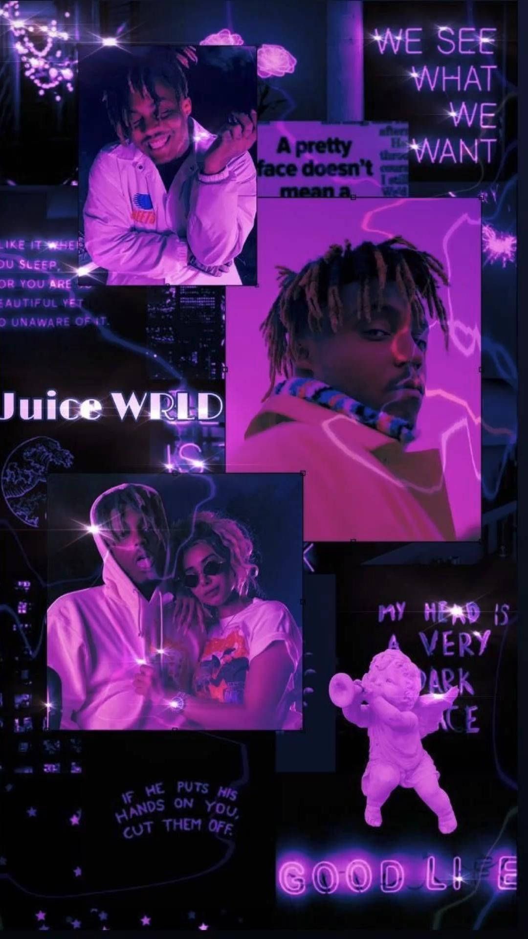 1080x1920 Download Purple Aesthetic Juice Wrld Phone Wallpaper