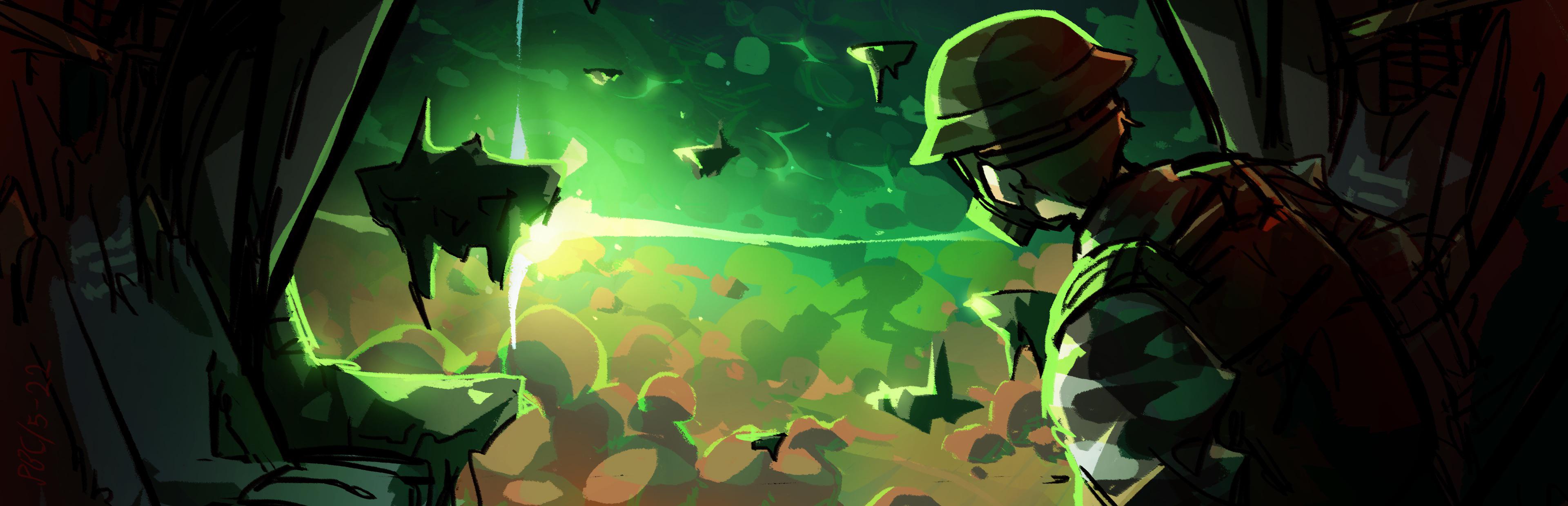 3840x1240 A simple Opposing Force illustration I made for its' Steam library banner
