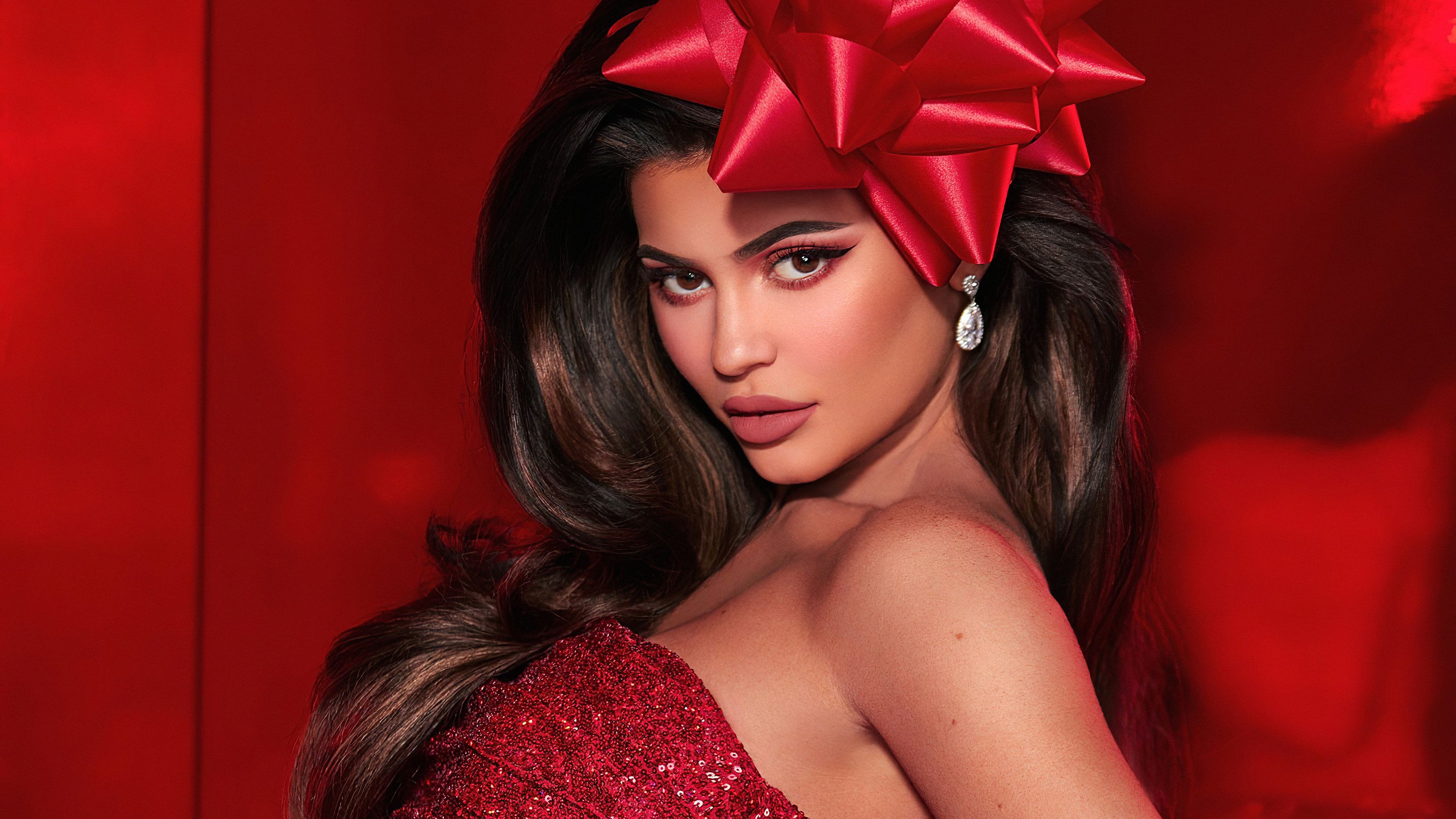 3276x1843 Wallpaper Kylie Jenner, Kylie Cosmetics, Celebrity, Hair, Red, Background Free Image
