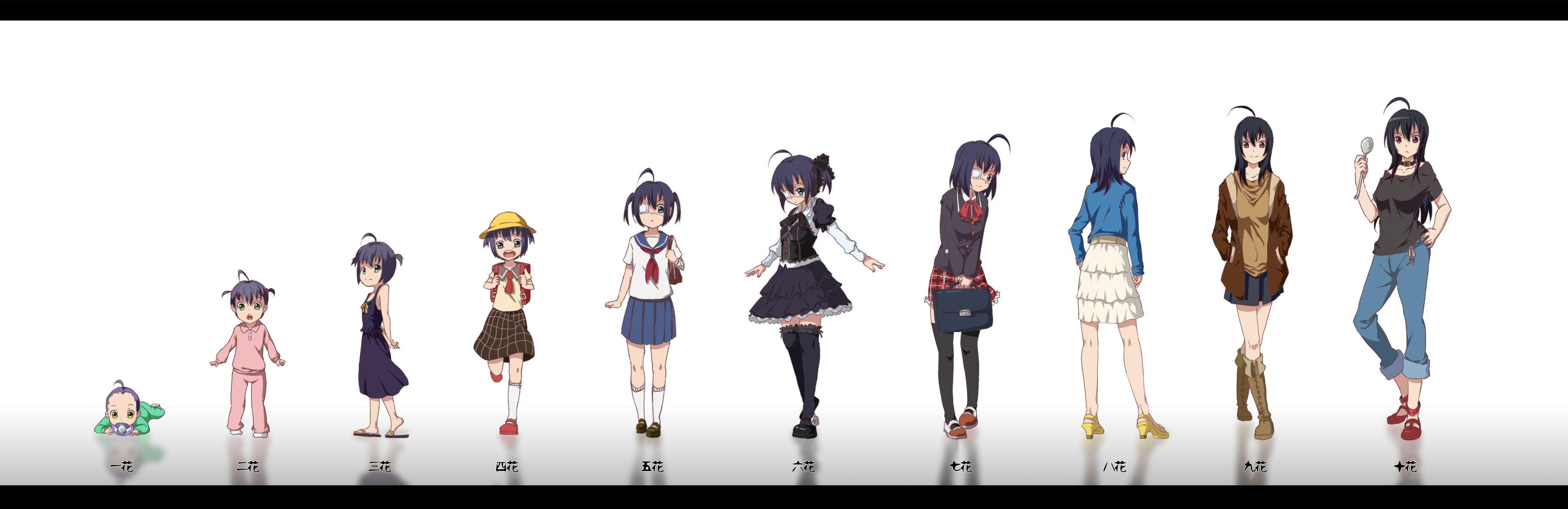 3972x1289 Chuunibyou demo koi ga shitai! multi monitor dual wallpaper