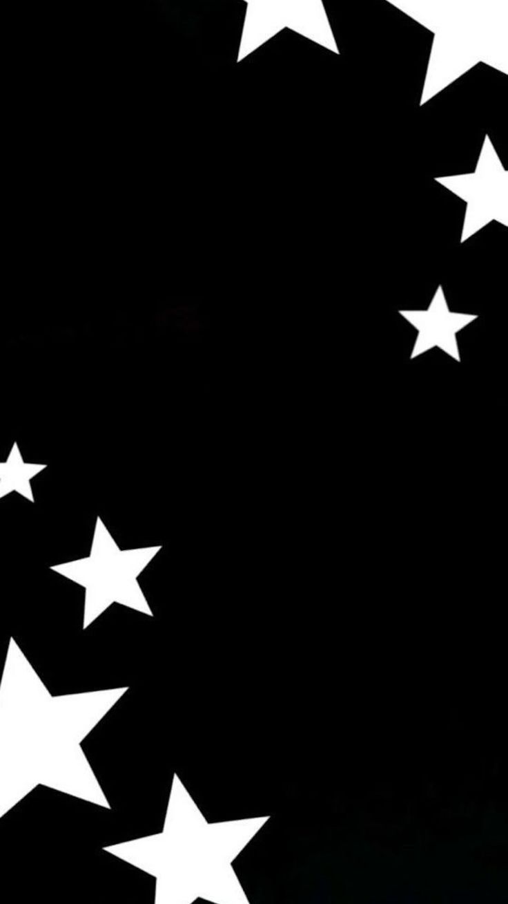 736x1308 Y2K black and white stars wallpaper