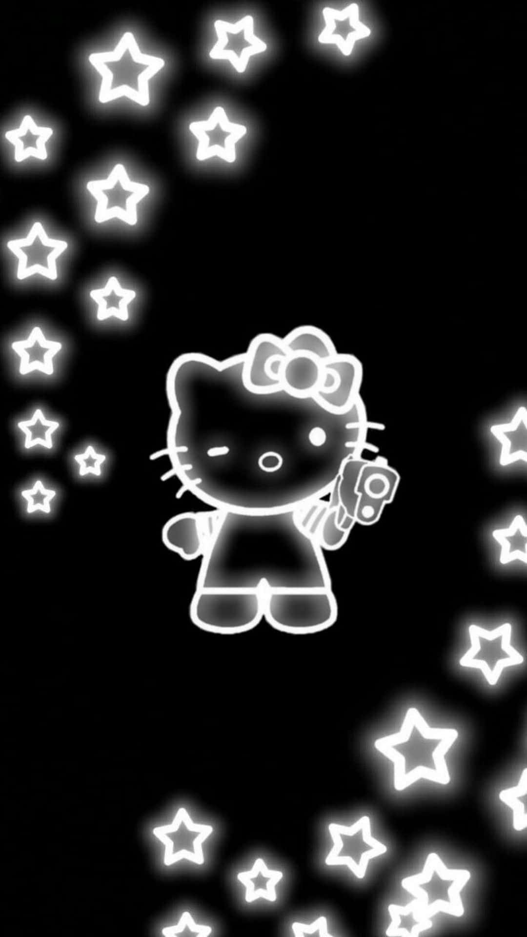 1080x1920 Download Black Y2 K Hello Kitty Stars Wallpaper