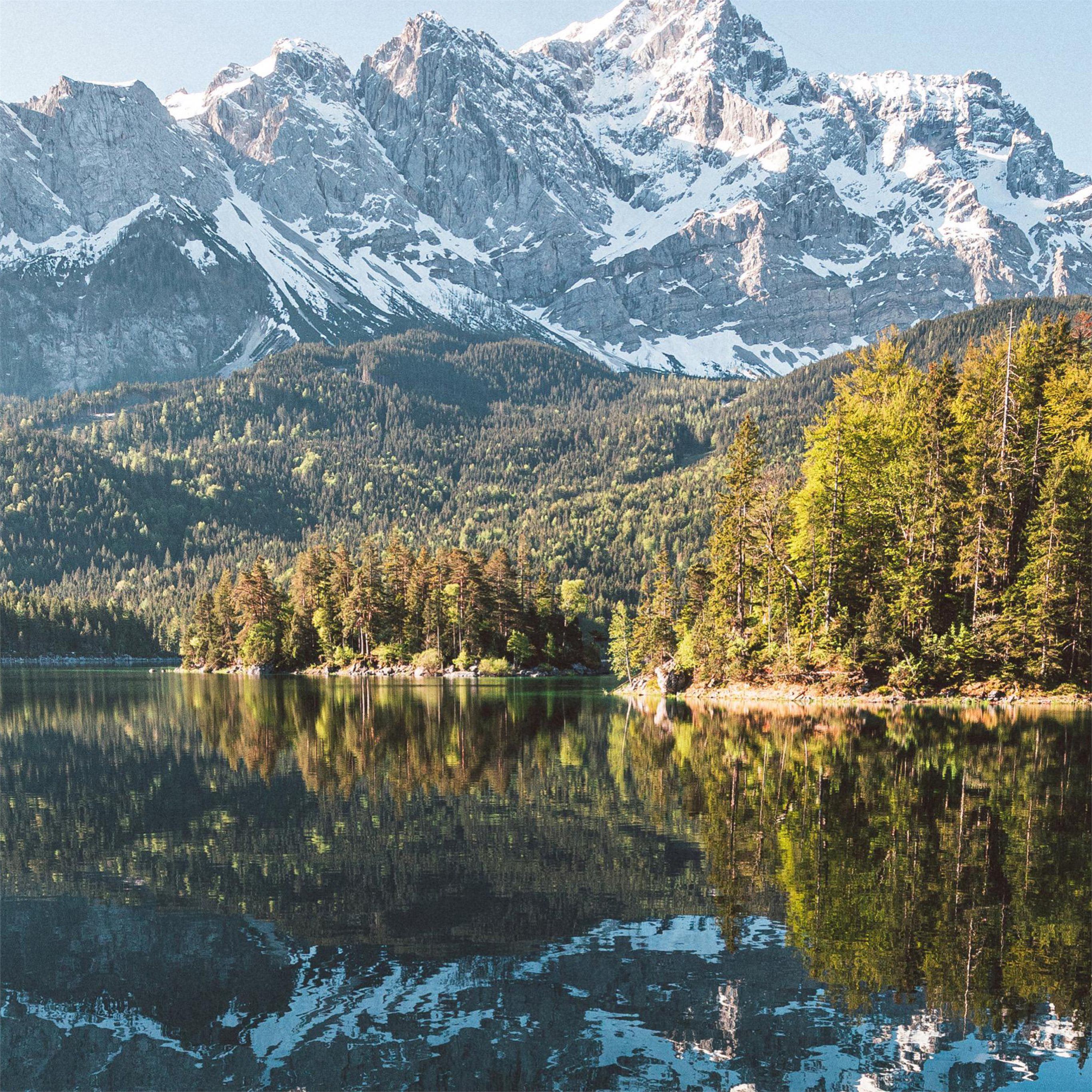 2732x2732 sunrise at eibsee 4k iPad Pro Wallpaper Free Download