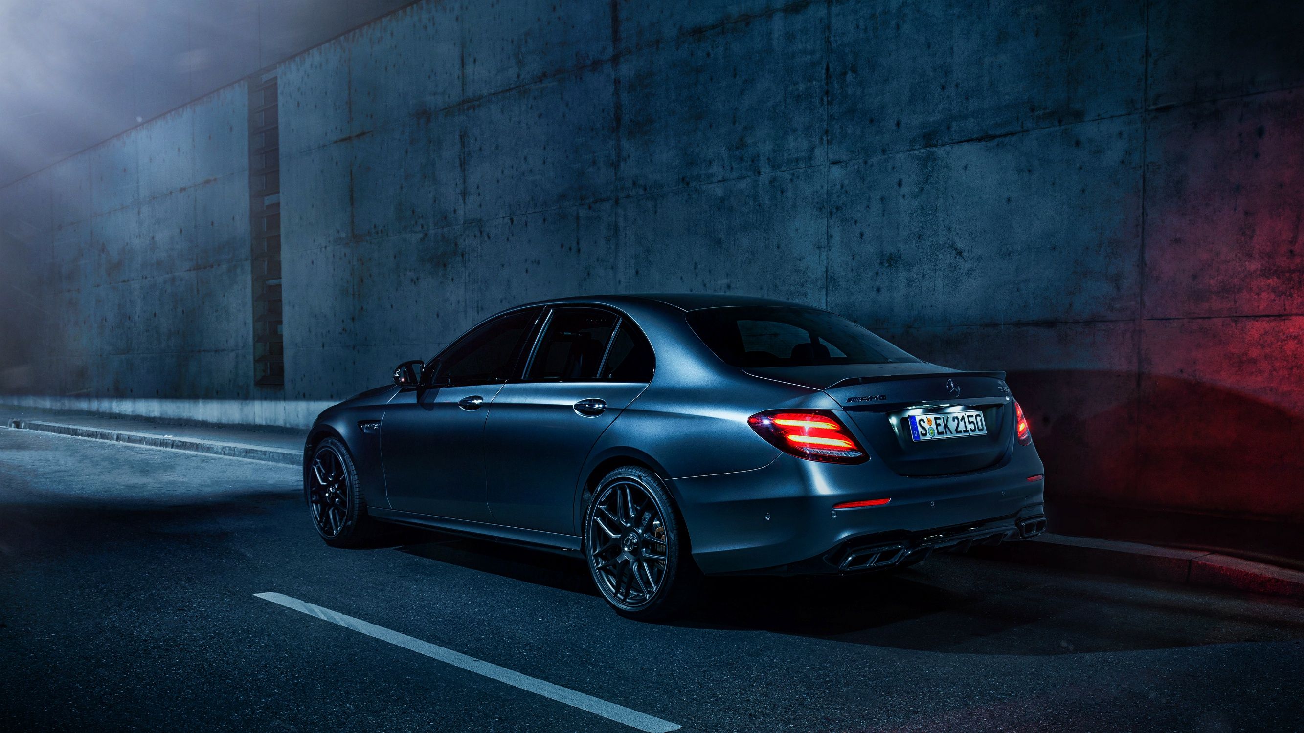 2666x1500 Wallpaper lights, Mercedes, night, E63 AMG, 4MATIC, WHELLS, AMG STYLE for mobile and desktop, section mercedes, resolution 2666x1500