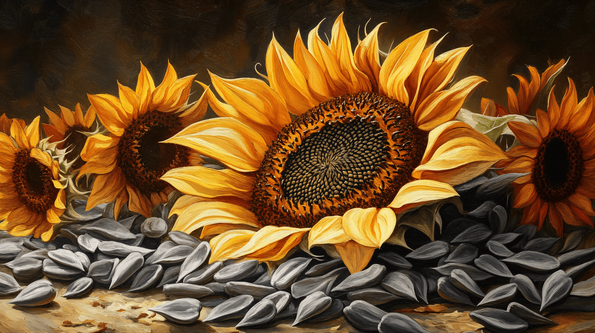 1920x1075 Vibrant Sunflowers and Seeds Ultra HD Wallpaper