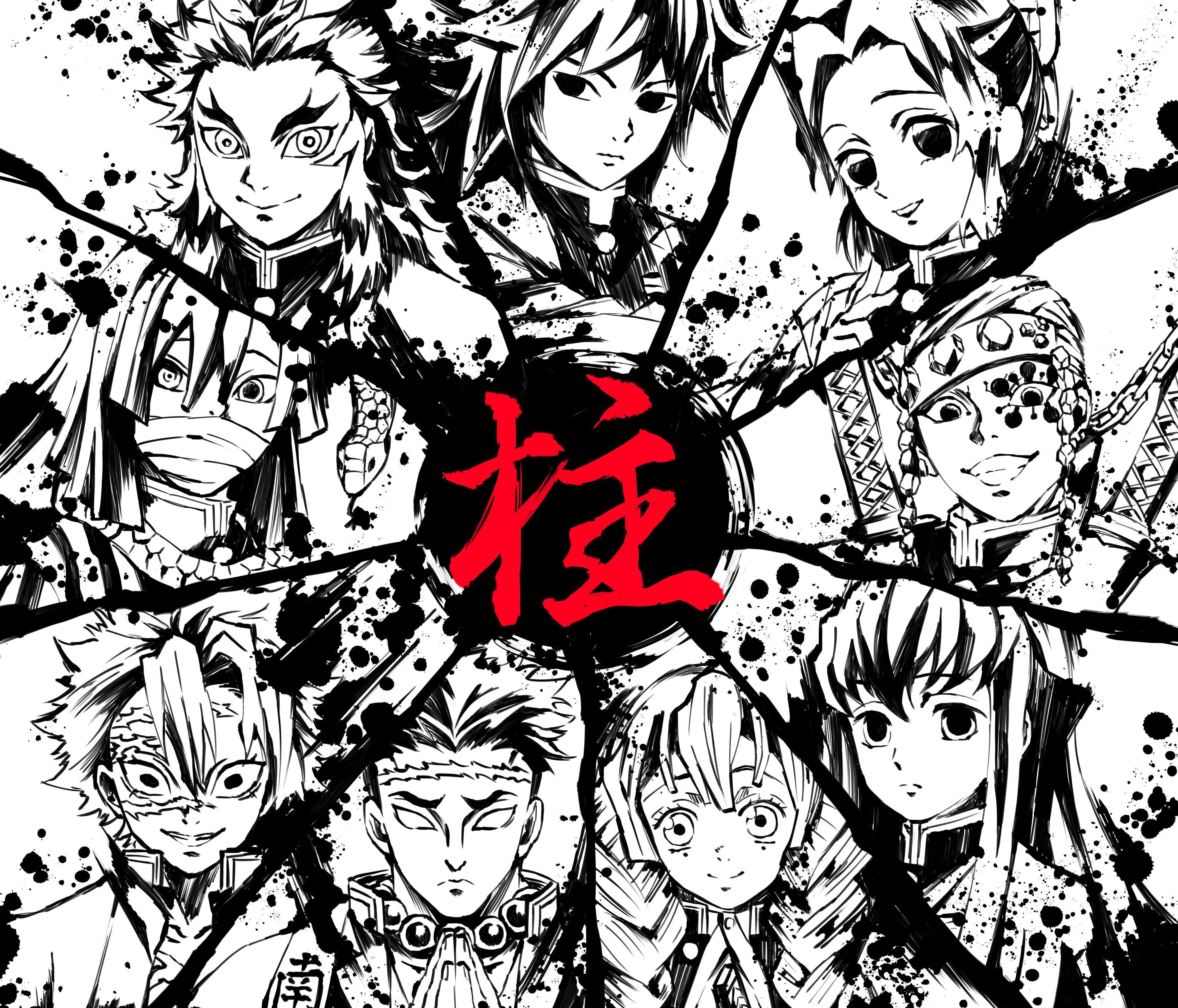 4092x3504 Anime Demon Slayer: Kimetsu no Yaiba Giyuu Tomioka Gyomei Himejima