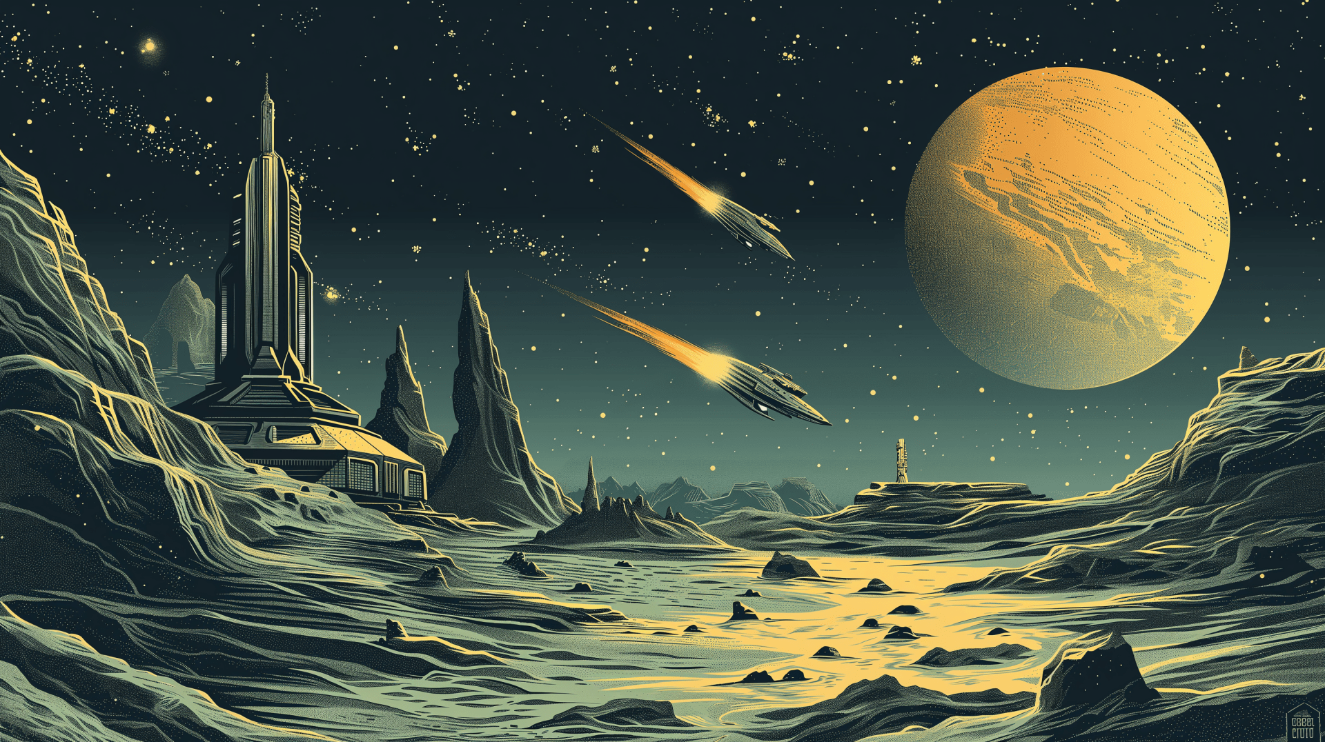 1920x1076 Mystical Sci Fi Space Station HD Wallpaper By Patrikax1632