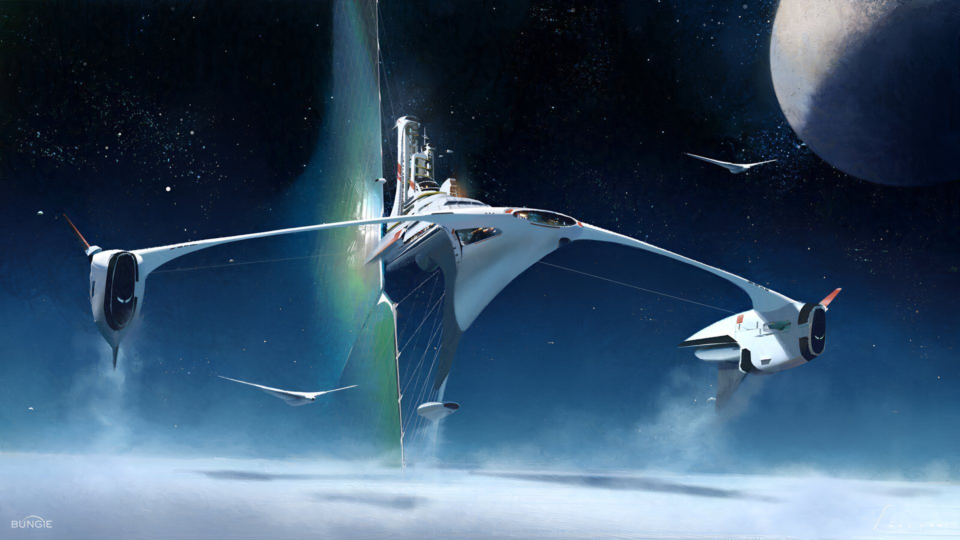 1920x1080 Spacecraft Voyage HD Desktop Wallpaper