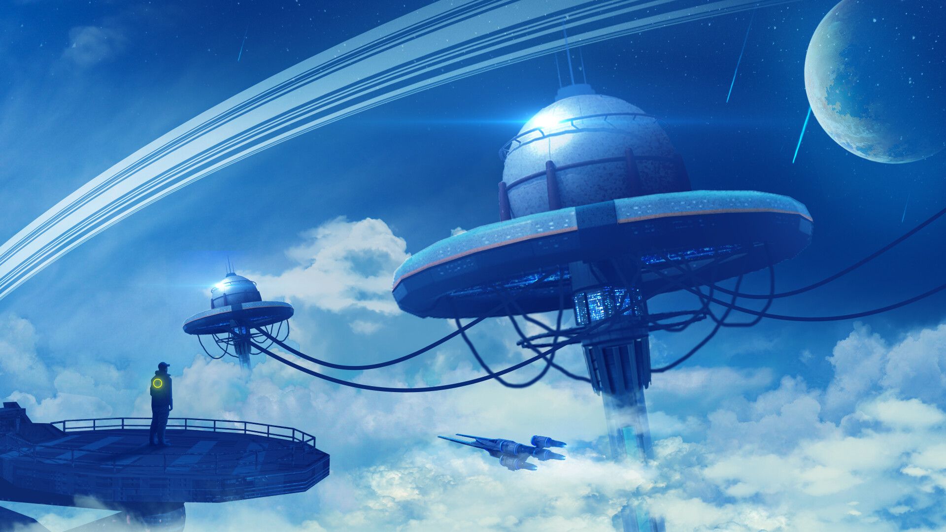 1920x1080 Epic Sci Fi Space Station