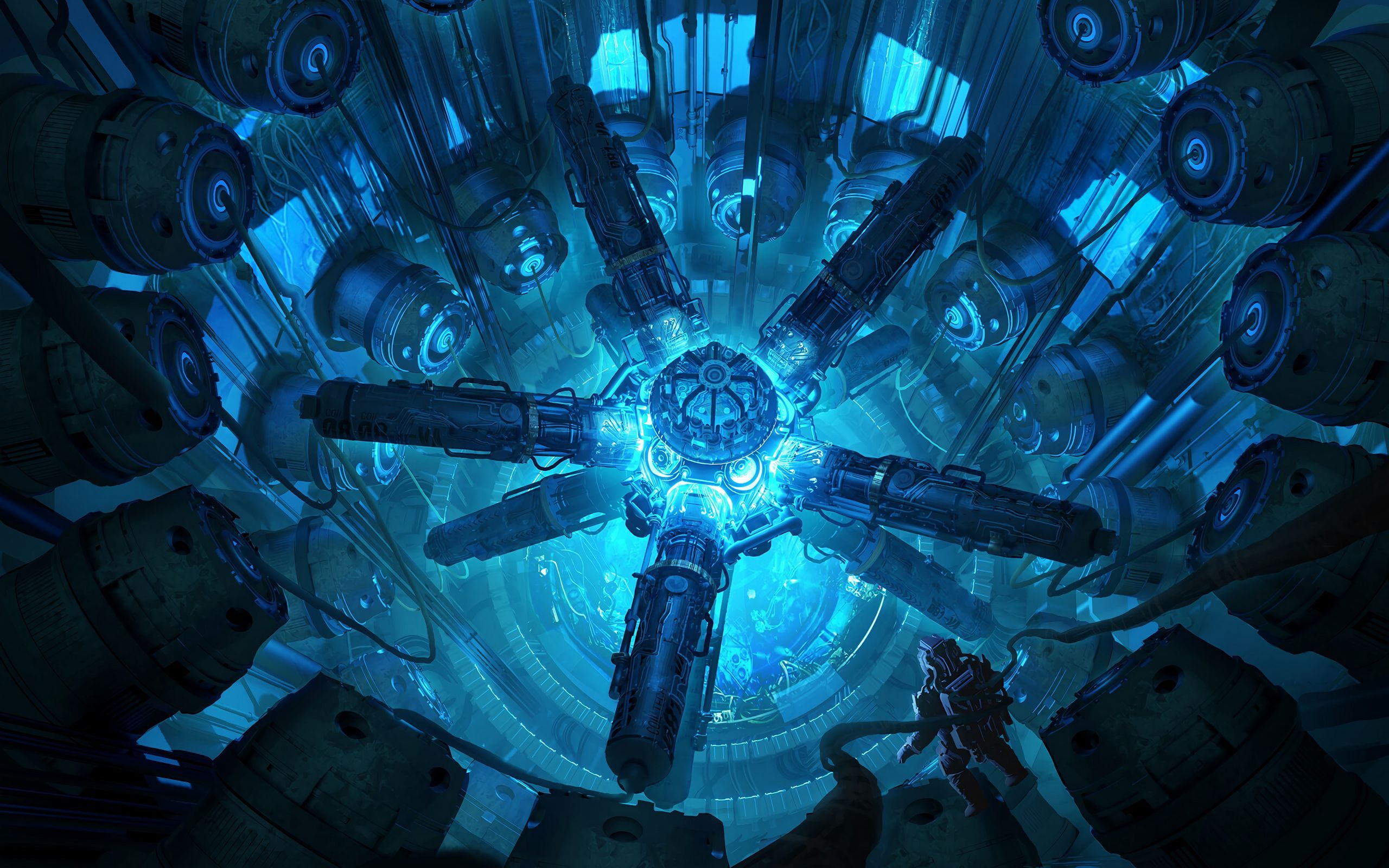 2560x1600 Download Wallpaper 2560x1600 Space Station, Astronaut, Art, Sci Fi Widescreen 16:10 HD Background
