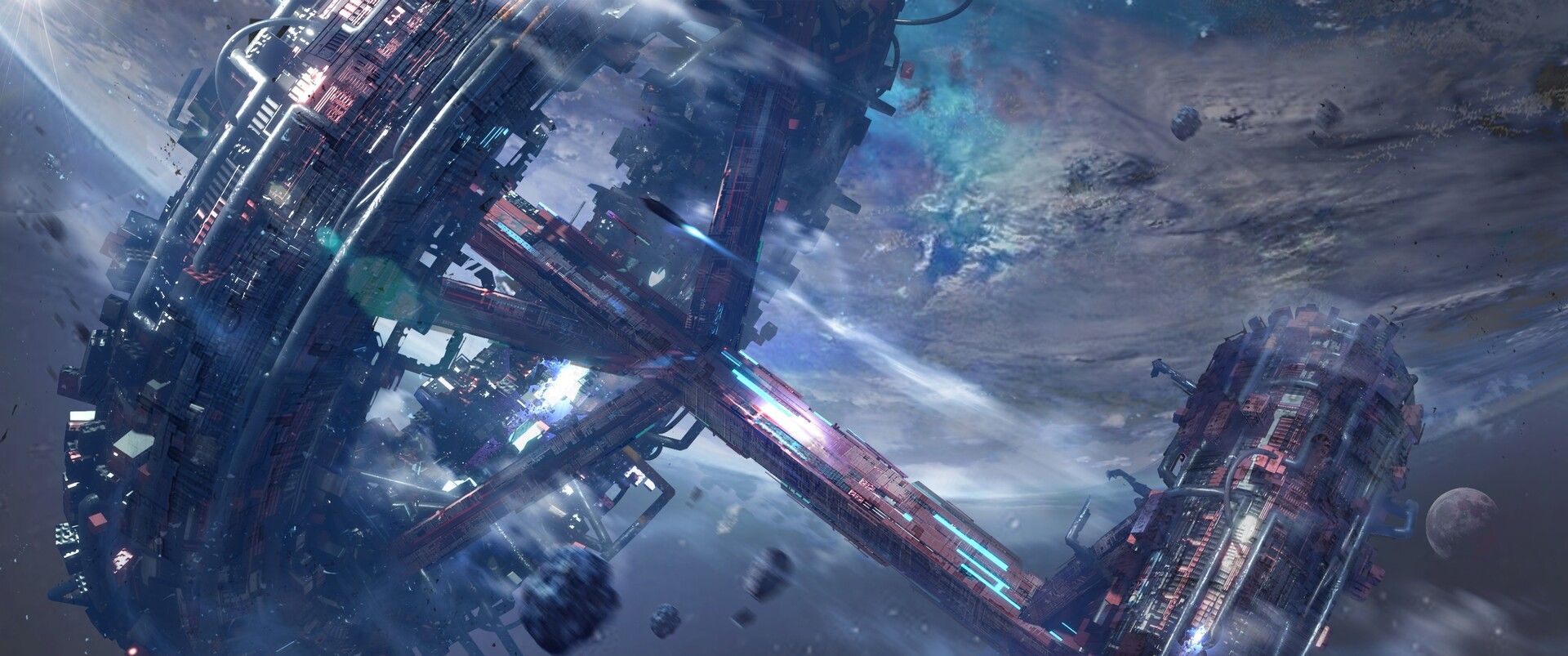 1920x803 Science Fiction Space Station