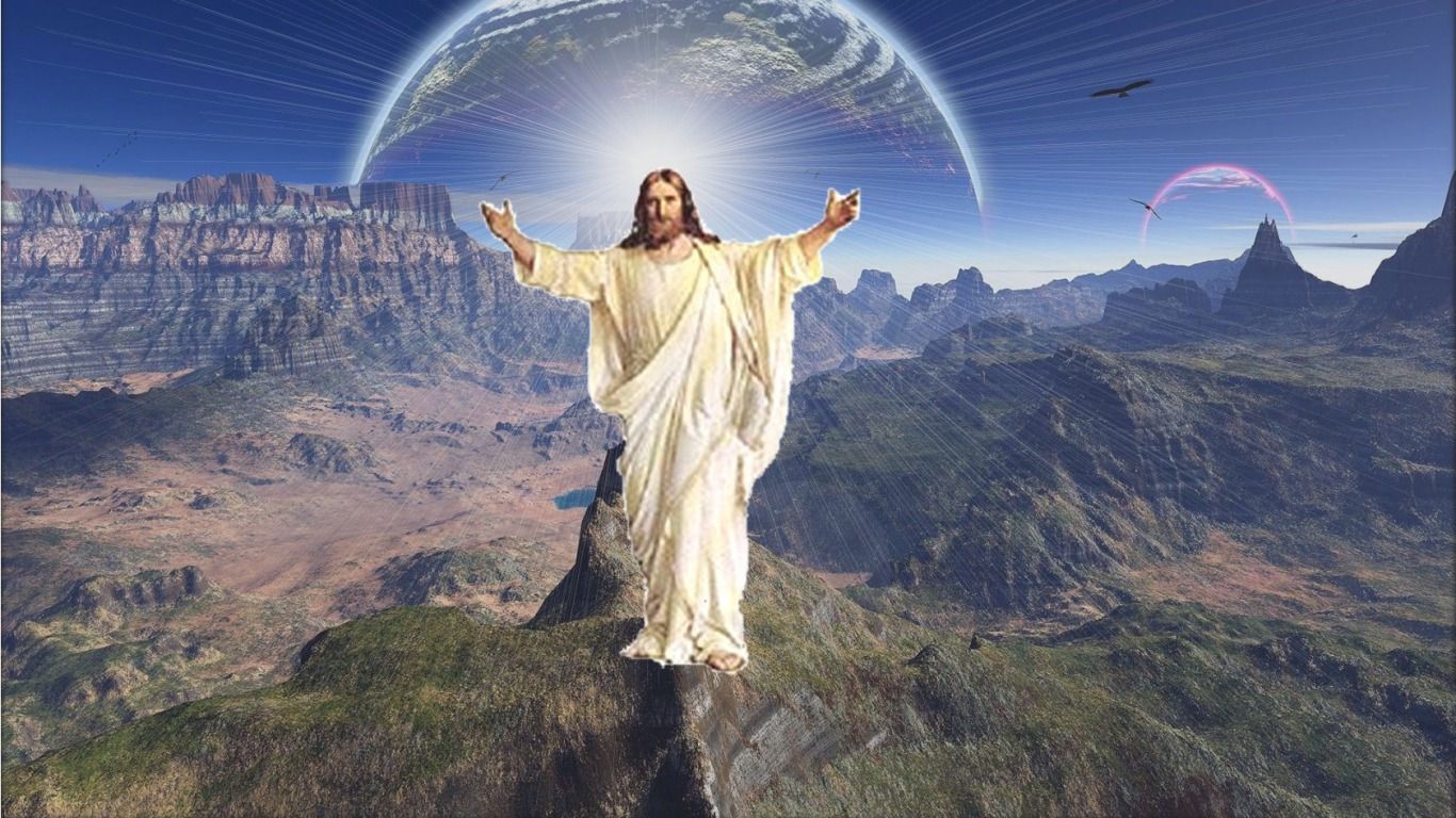 1366x768 Jesus Laptop Wallpaper