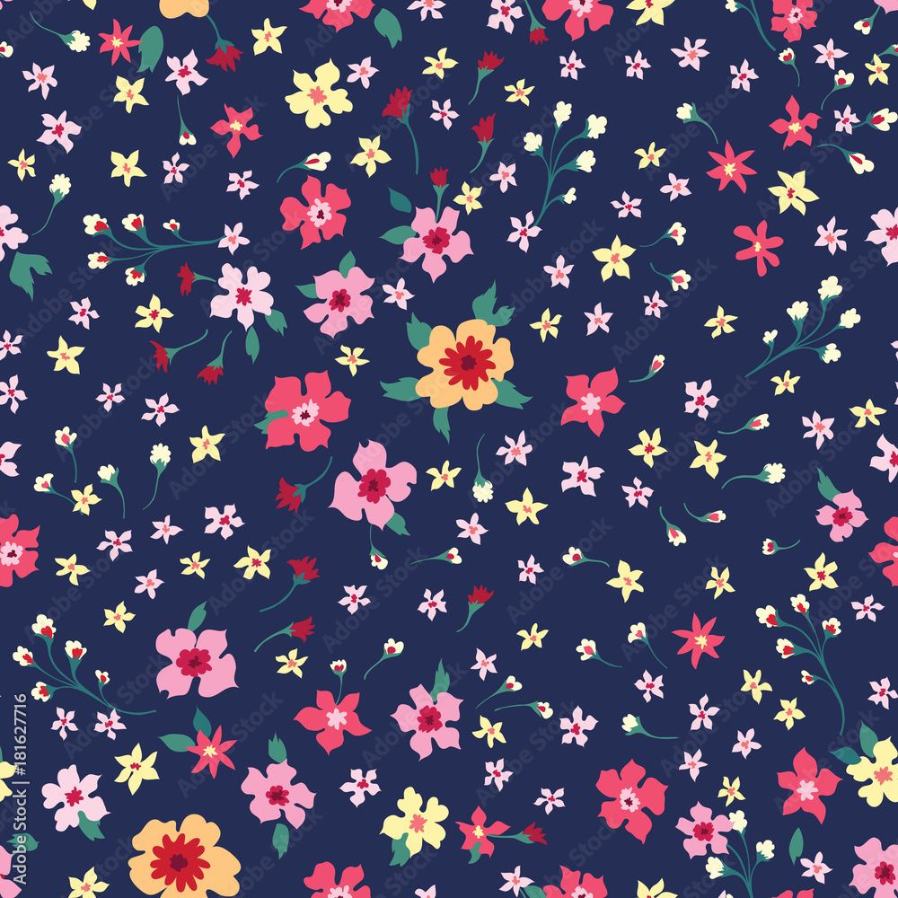 1000x1000 Floral seamless pattern. Flower background. Flourish wallpaper with flowers. Stock Illustration