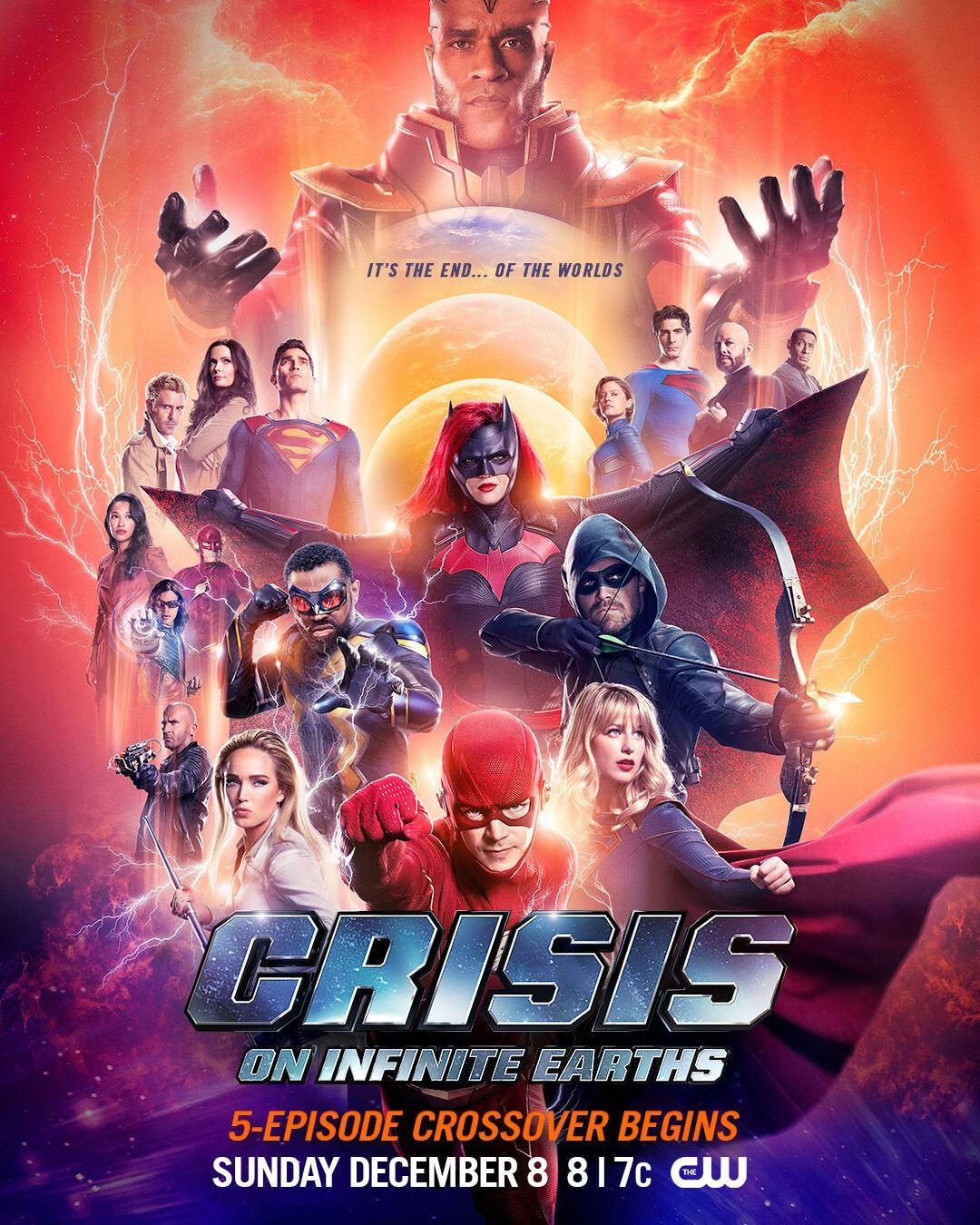 1080x1350 Crisis on Infinite Earths Crossover Event Poster Flash CW