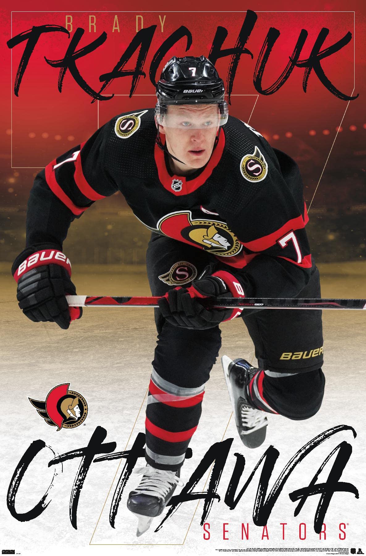 1185x1800 Trends International NHL Ottawa Senators Tkachuk 21 Wall Poster, 22.375 x Premium Unframed Version : Sports & Outdoors