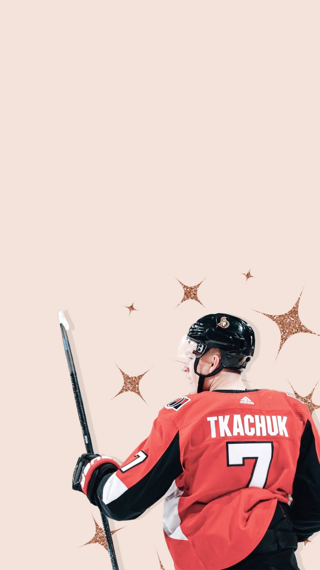 1080x1920 Download Brady Tkachuk Glowing Fanart Showcasing His Athleticism Wallpaper