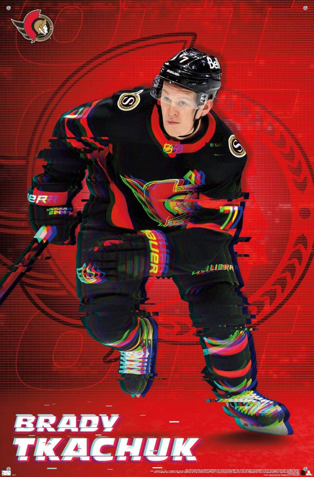1024x1556 Trends International NHL Ottawa Senators Tkachuk 20 Wall Poster with Pushpins : Sports & Outdoors