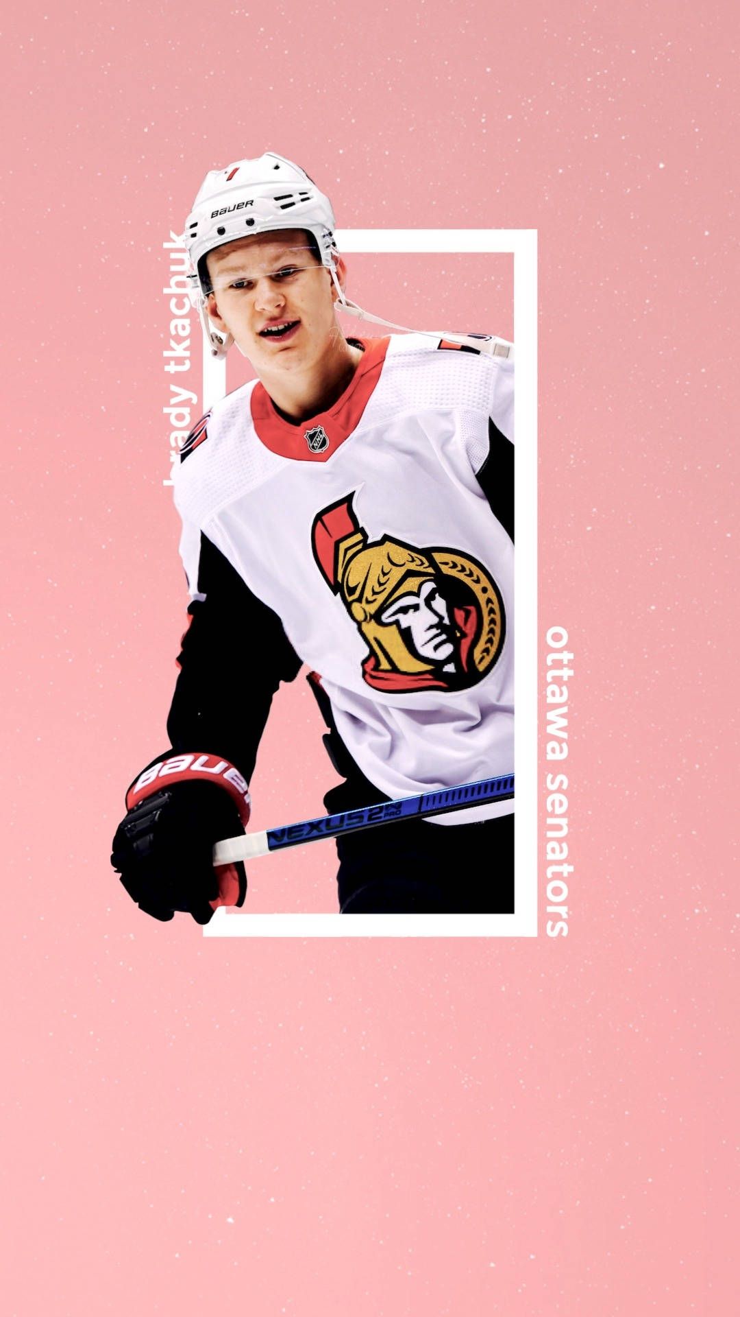 1080x1920 Download Ottawa Senators Star Player, Brady Tkachuk, in Vivid Pink Fanart. Wallpaper