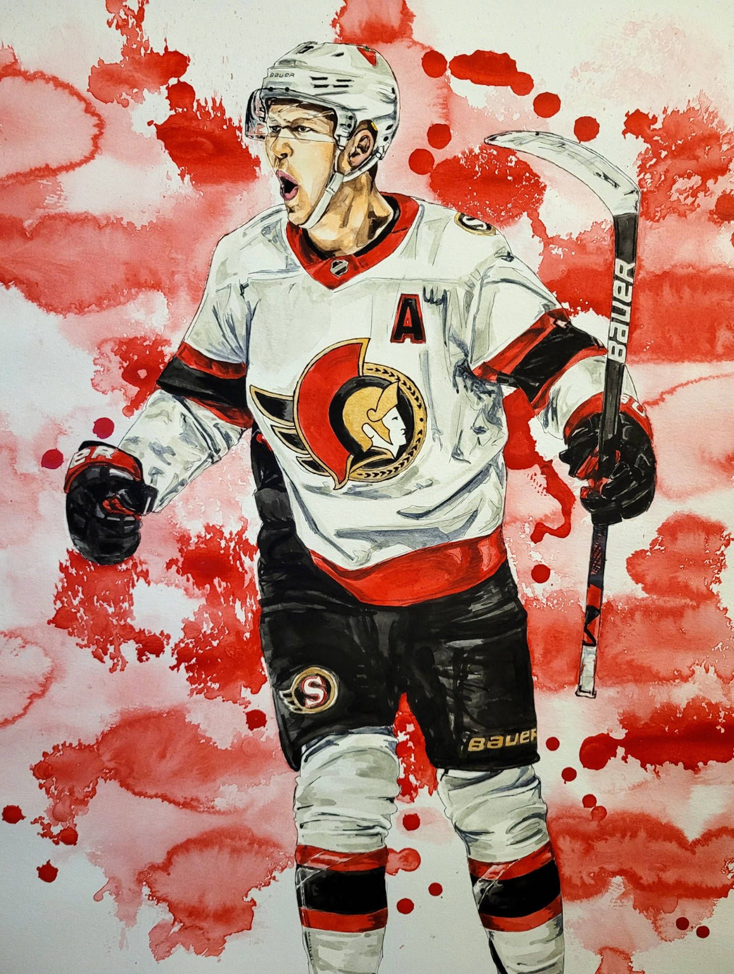 1447x1920 Download Brady Tkachuk Red Ottawa Senators Fanart Wallpaper
