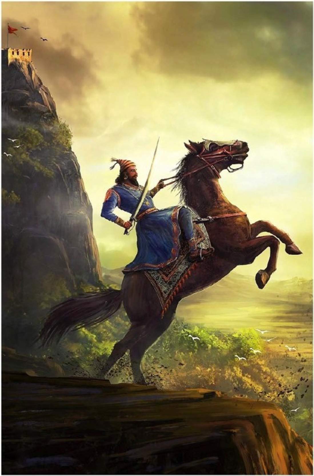 1099x1664 Tallenge Chhatrapati Shivaji Raje Bhosale Maharaj Painting Poster Poster Paper (20 x 30 inches) : Amazon.in: Home & Kitchen