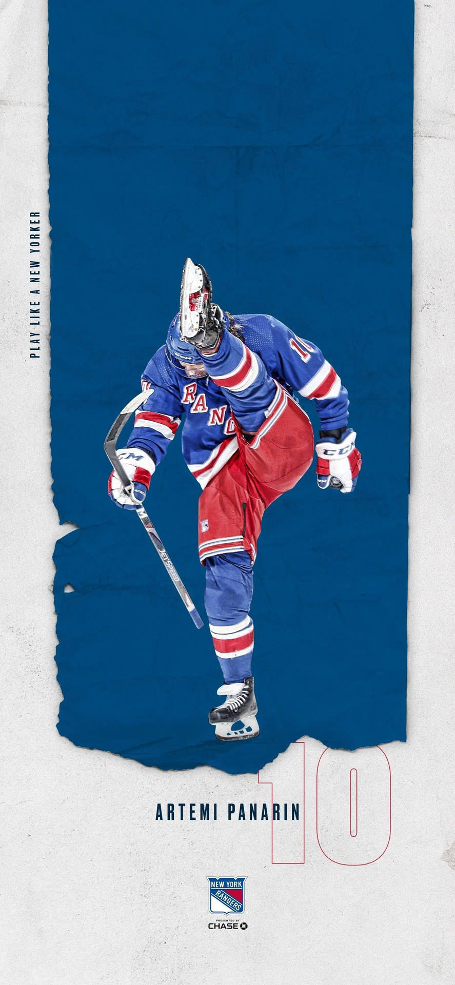 887x1920 Download Artemi Panarin Showcasing His On Ice Prowess Wallpaper