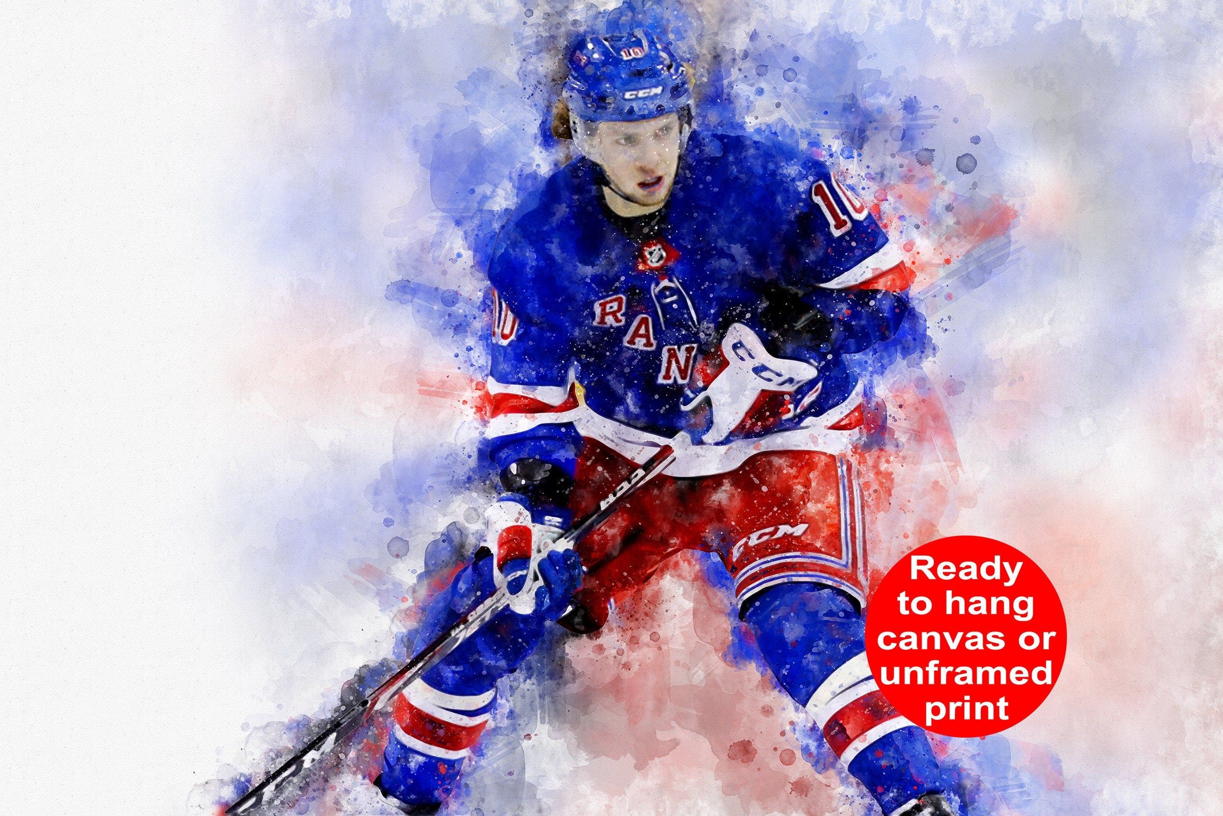 2500x1667 Artemi Panarin watercolor, New York Rangers wall art, Rangers Stanley Cup, Artemi Panarin Poster, New York Rangers hockey art wall. Capital Canvas Prints