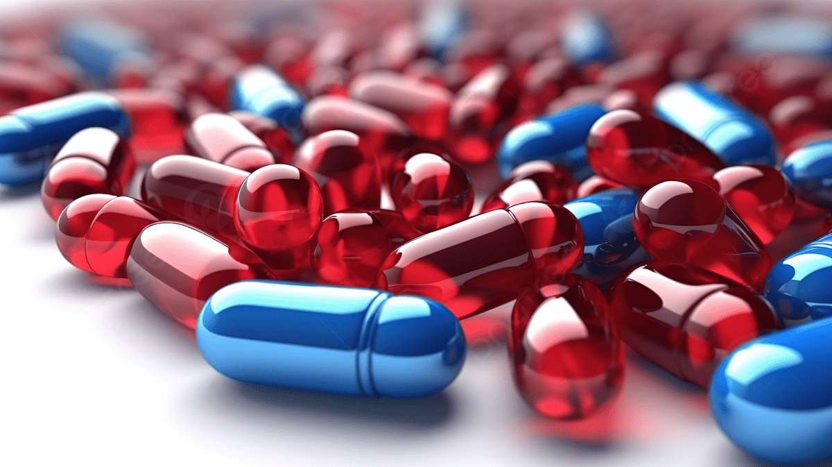 1200x673 3D Render Of Antibiotics And Cure Blue And Red Capsule Pills On A White Background For Healthcare Medical Concept Photo And Picture For Free Download