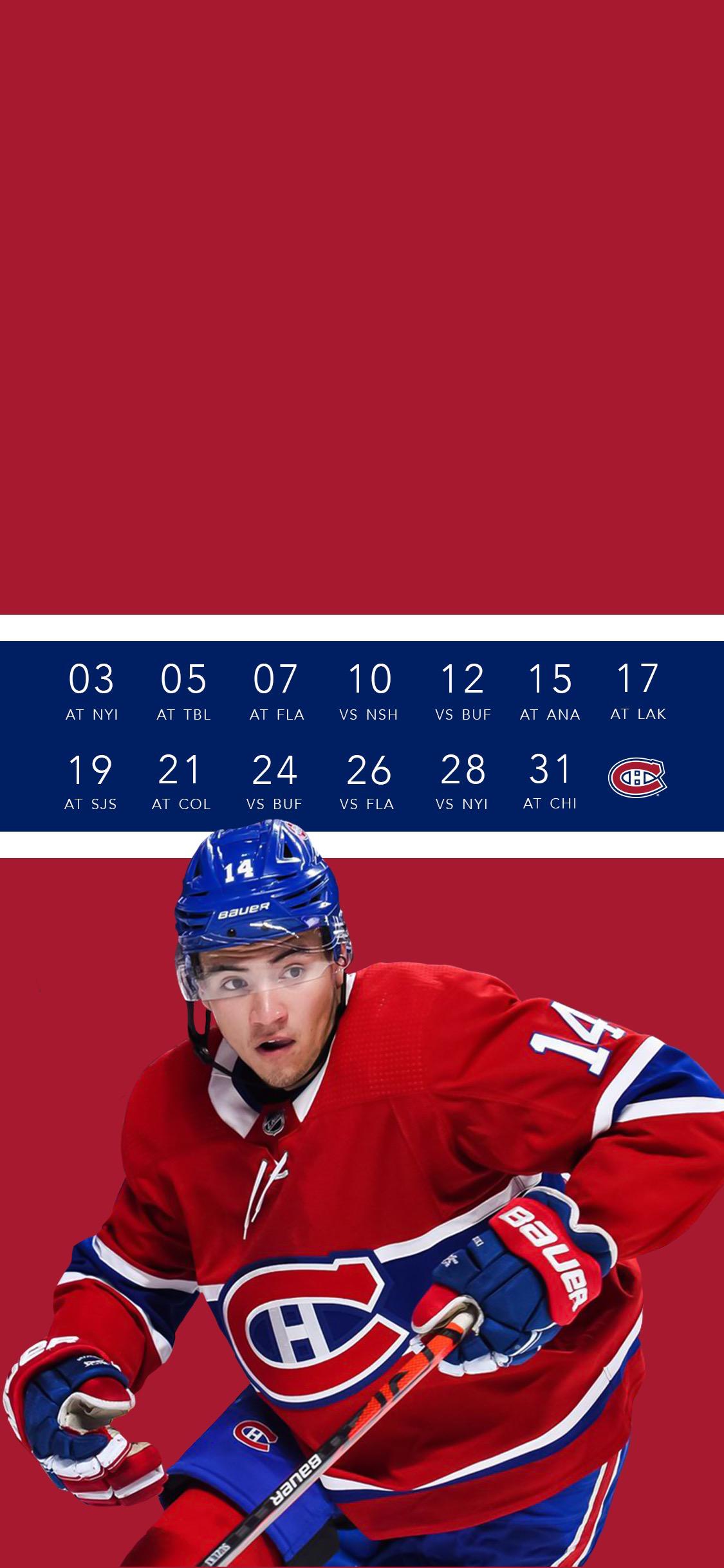 1125x2436 March Schedule Wallpaper Featuring Nick Suzuki (Superior Propane)