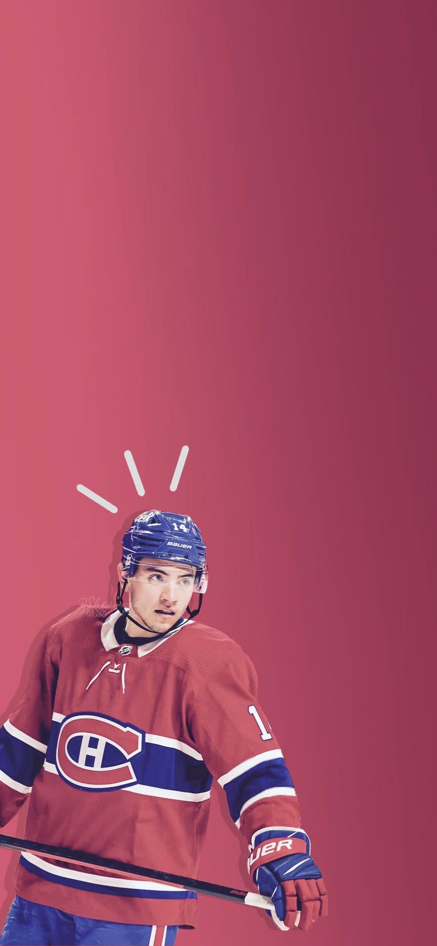 887x1920 Download Ice Hockey Player Nick Suzuki Cute Aesthetic Wallpaper