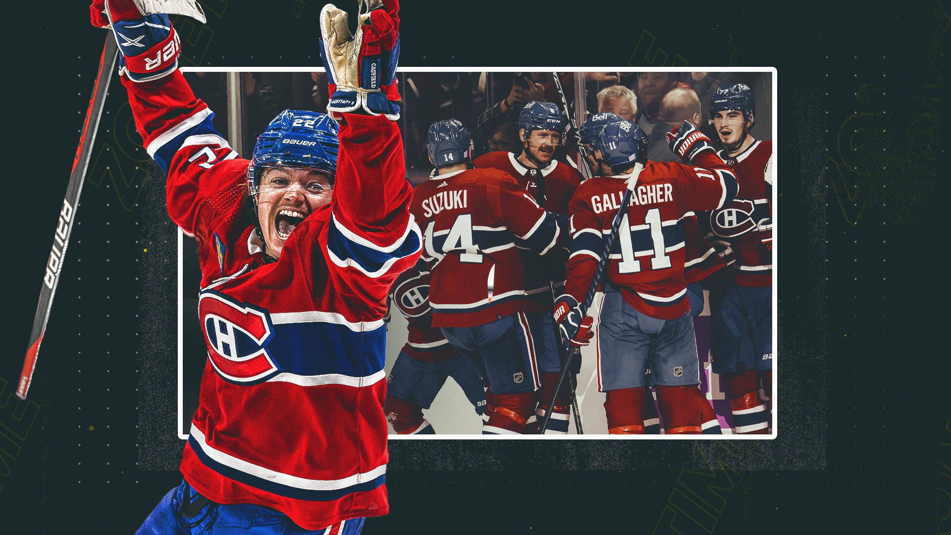 1920x1080 Download Nick Suzuki Montreal Canadiens NHL Team Poster Wallpaper