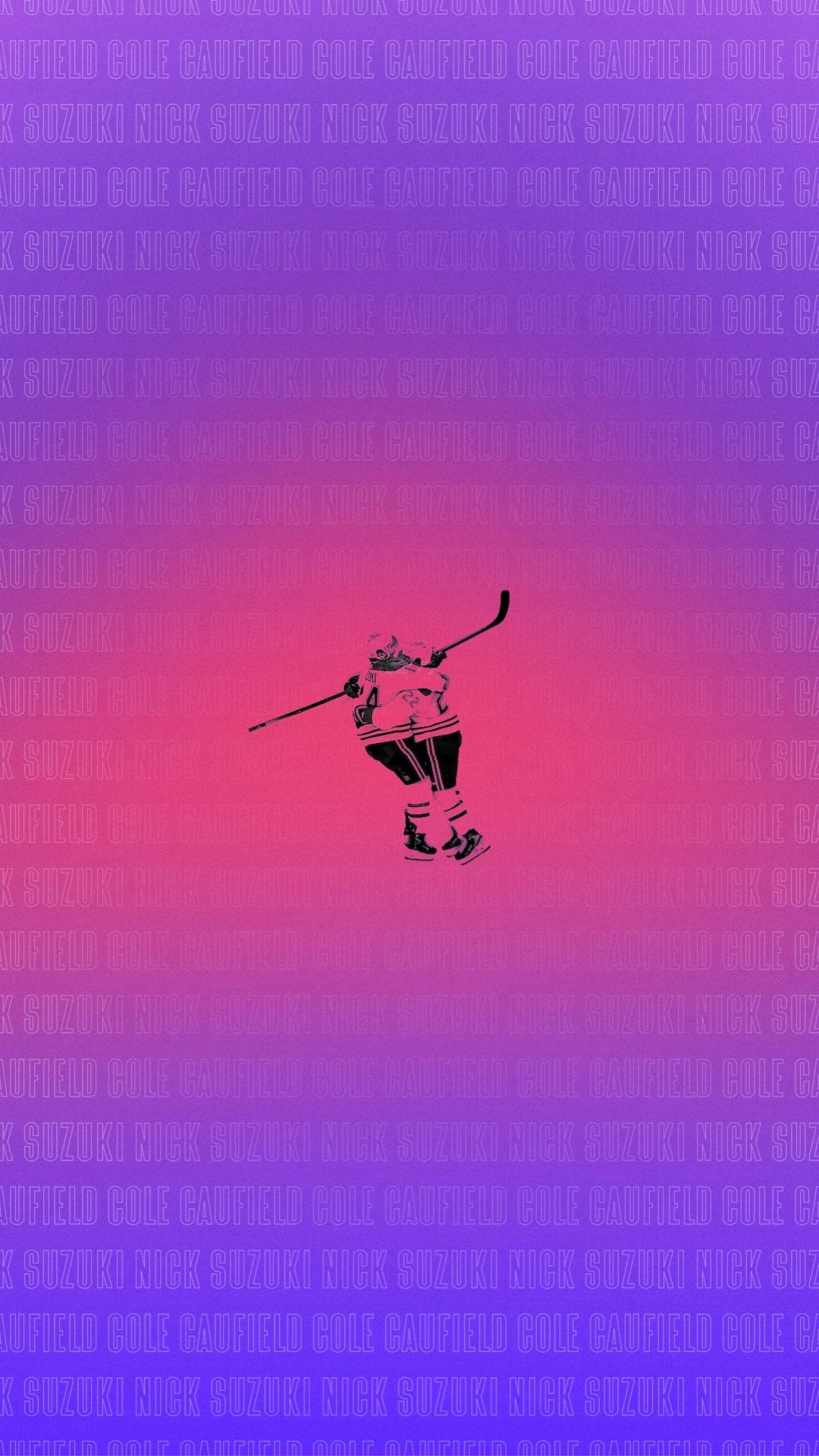 1080x1920 wallpaper • cole caufield & nick suzuki + various styles Requested Credits of the wallpaper' elements and style