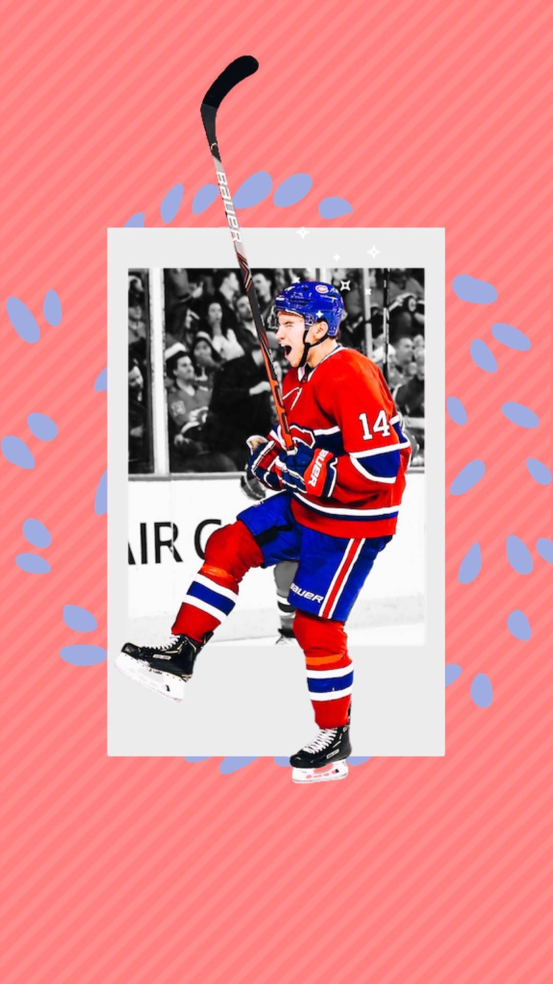 1080x1920 Download Montreal Canadiens Nick Suzuki Aesthetic Vector Art Wallpaper