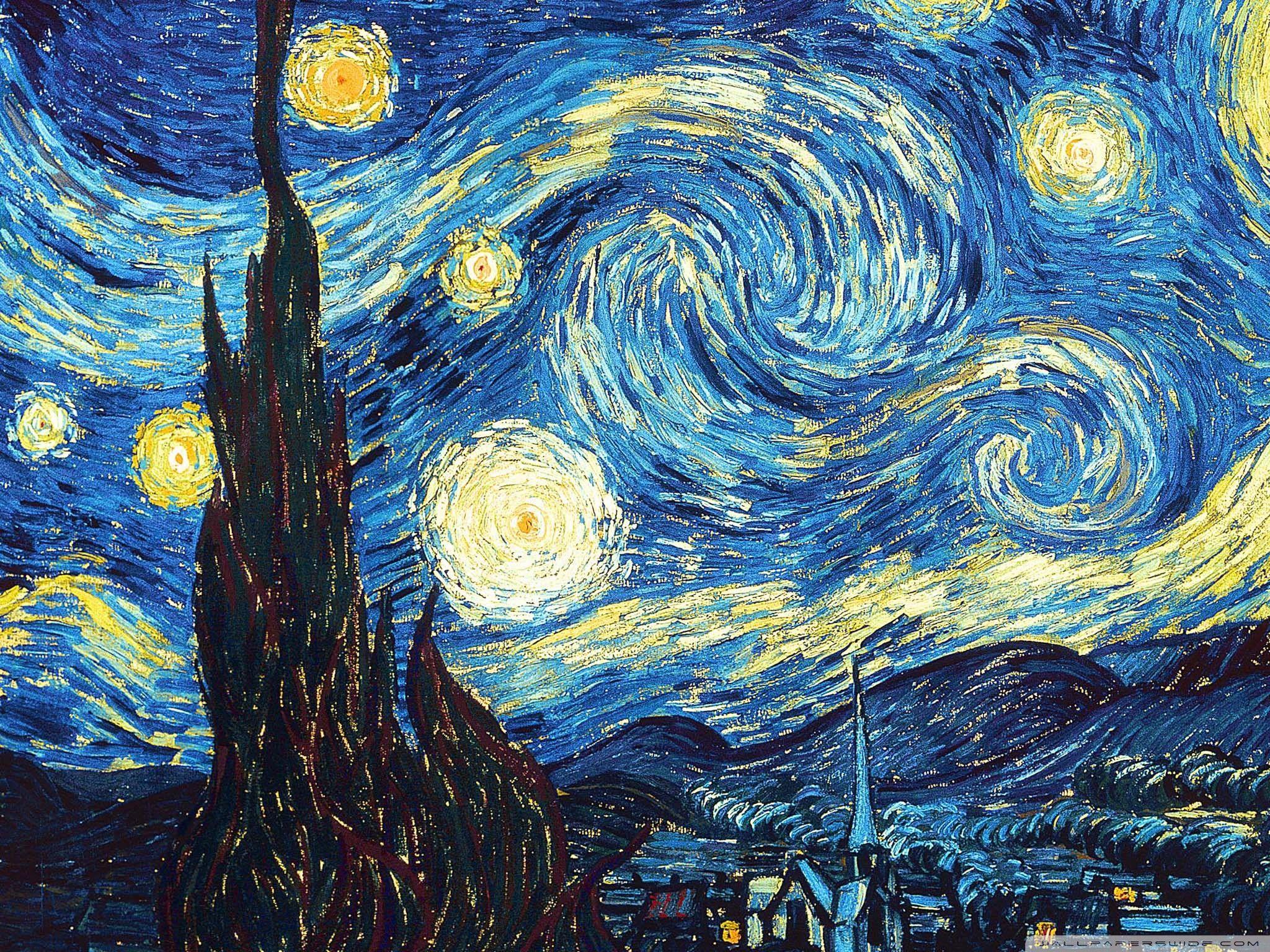 Vincent Van Gogh Starry Night Computer Wallpapers - Top Free Vincent ...