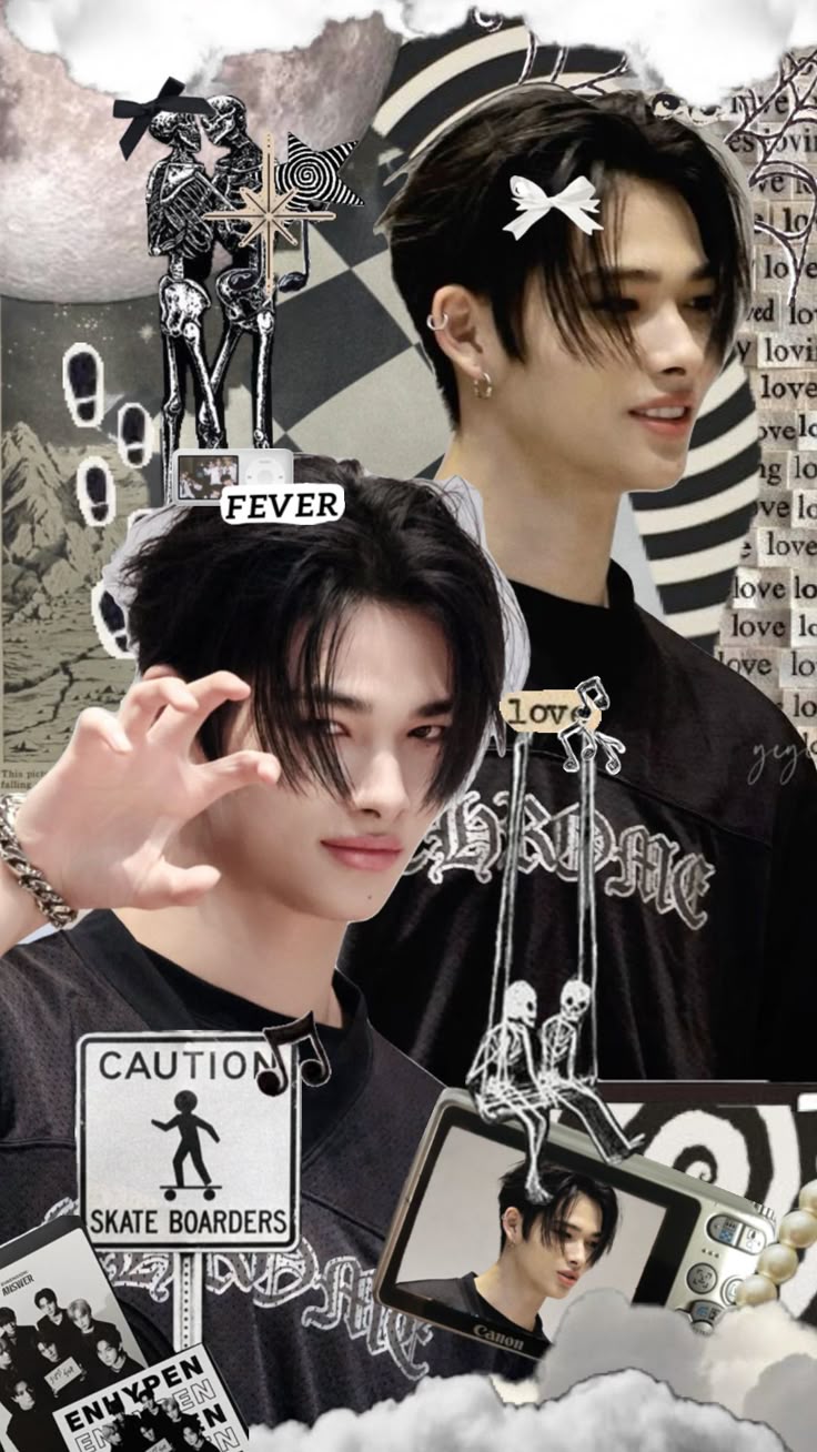 736x1308 niki #enhypen #wallpaper #blackandwhite #vintage #kpop #aesthetic #request