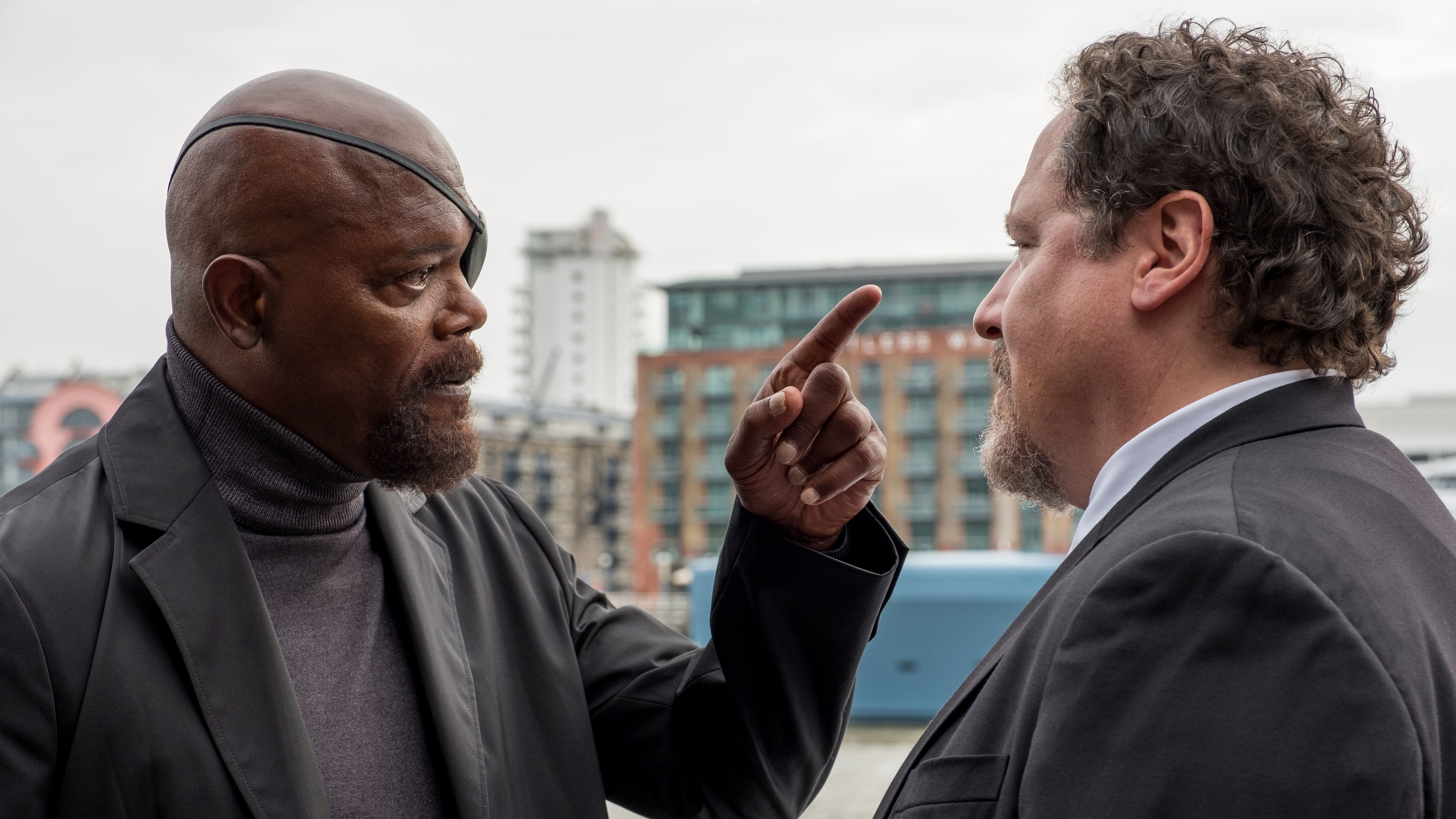 5120x2880 Jon Favreau Samuel L Jackson Spider Man Far From Home 4K 5K HD Spider Man Far From Home Wallpaper